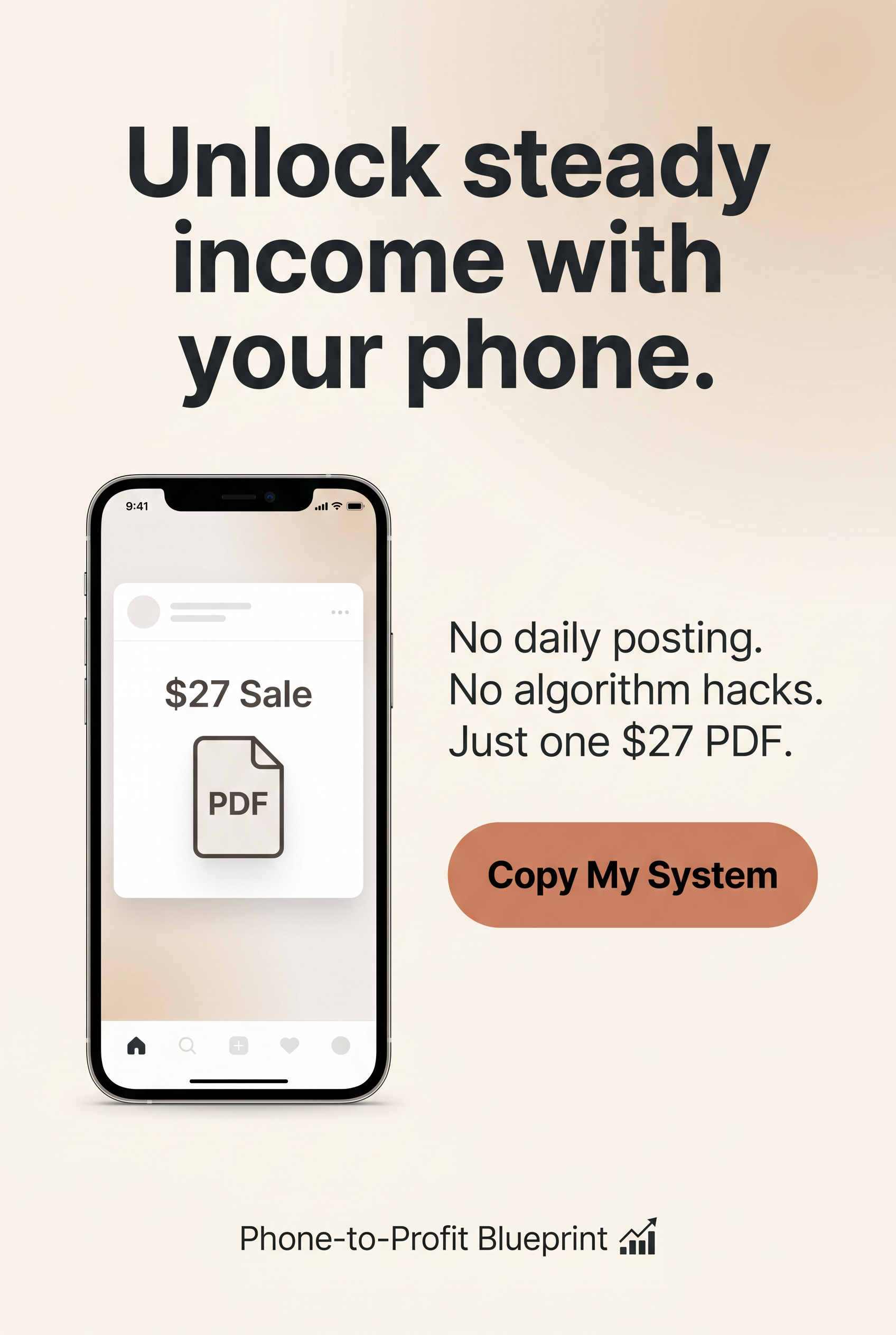 The Phone-to-Profit Blueprint Facebook ad: One Product. One Page. One Simple System.