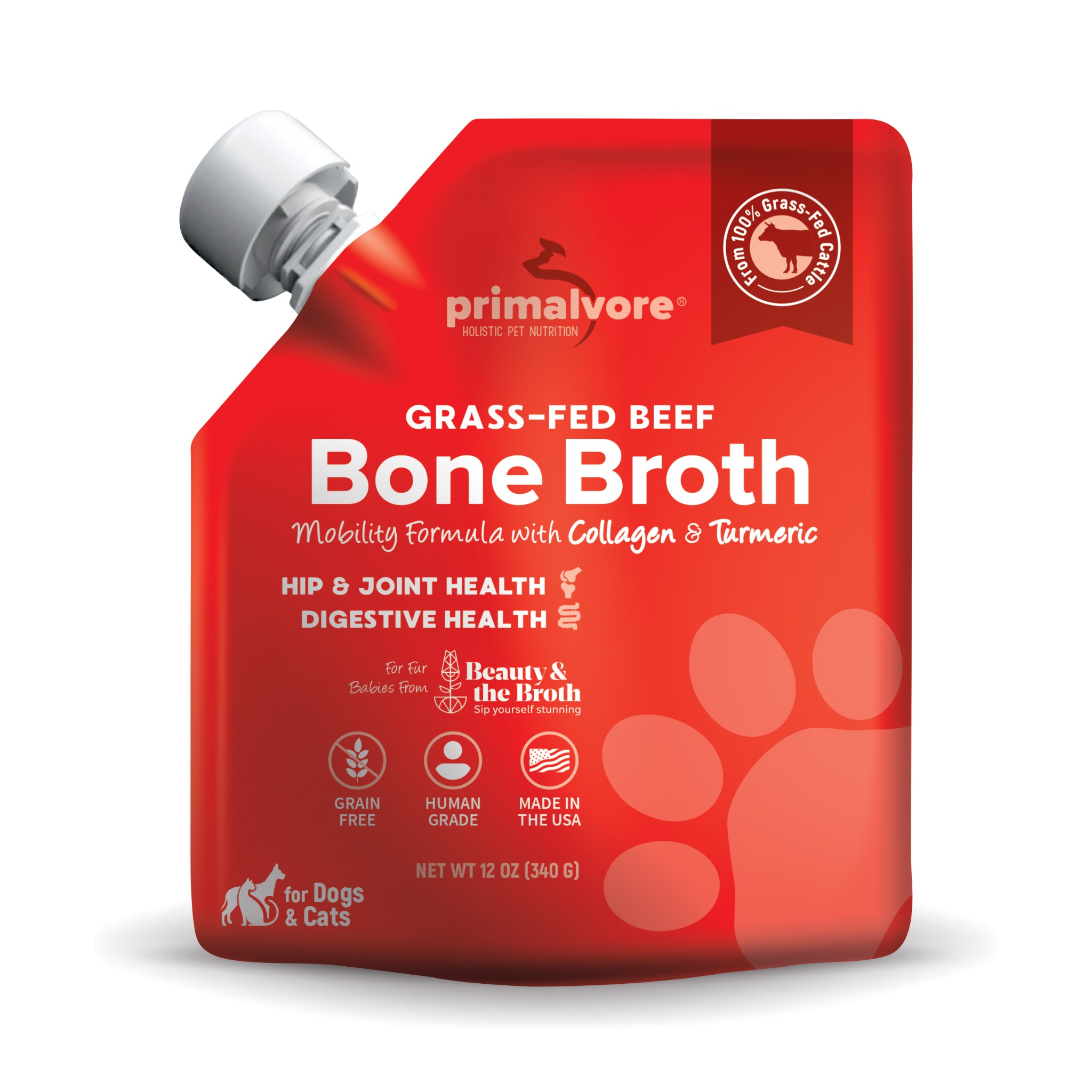 Primalvore Holistic Pet Nutrition Facebook ad: Bone Broth for Dogs & Cats