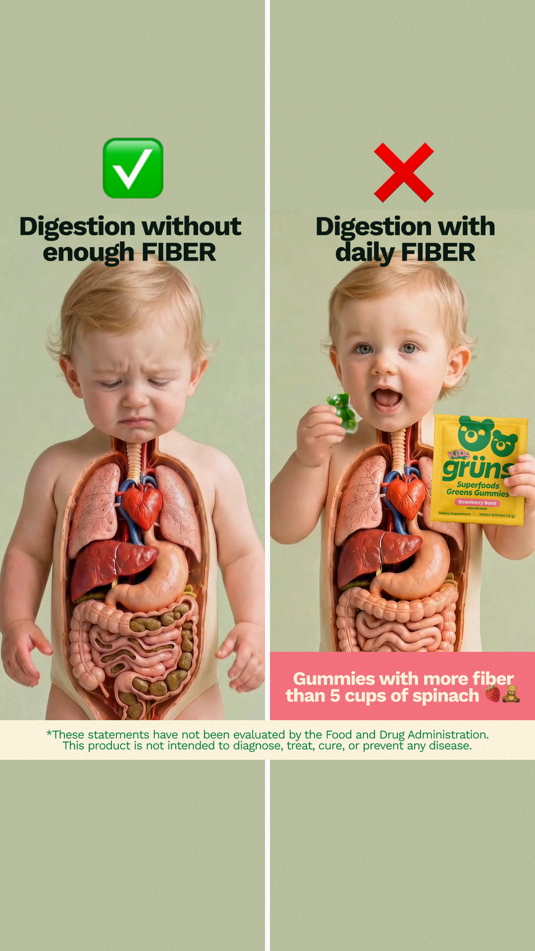 Grüns Kids Facebook ad