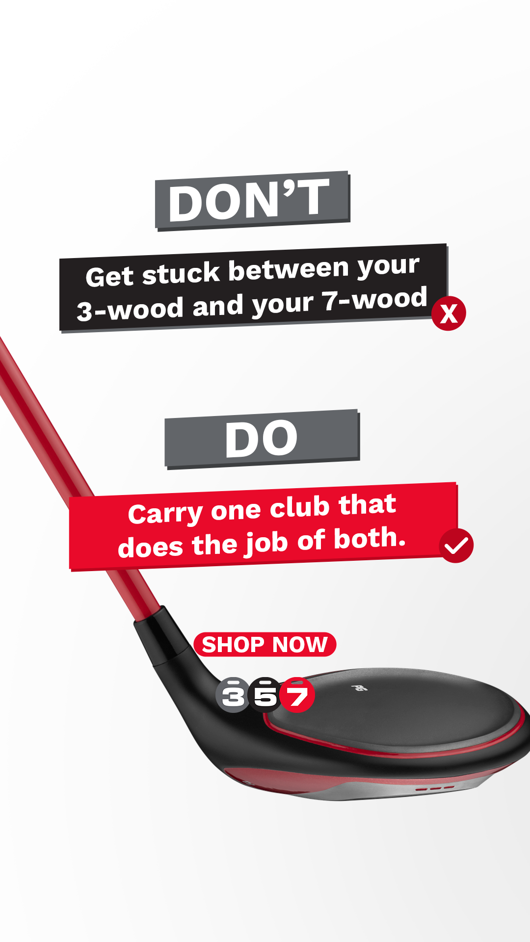 Performance Golf Facebook ad