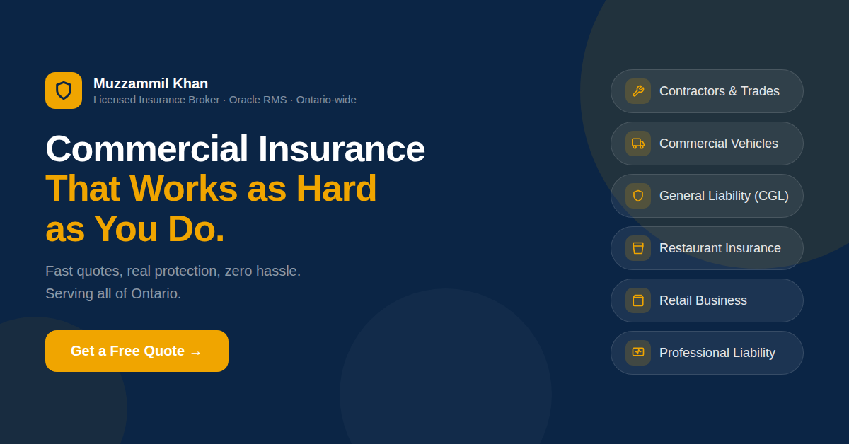 Muzzammil Insurance Broker Facebook ad from Jun 7, 2026