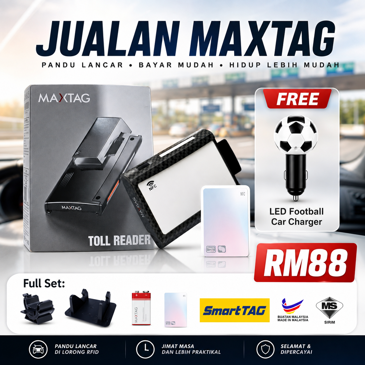 Maxtag Smart Etoll Facebook ad: MAXTAG, Pandu Lancar, Bayar Mudah!