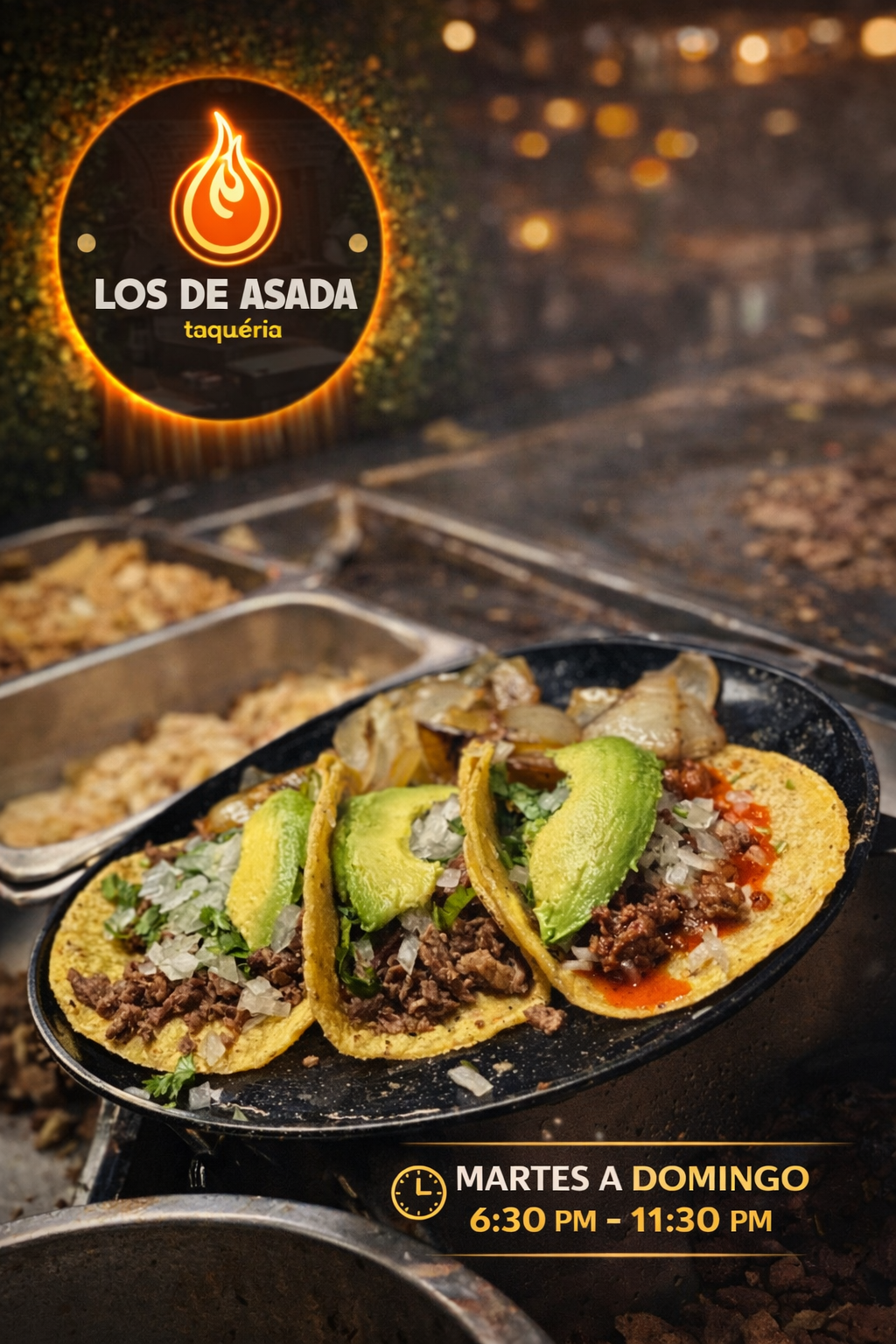 Los De Asada Facebook ad: mandanos un mensaje ahi te pasamos el menu