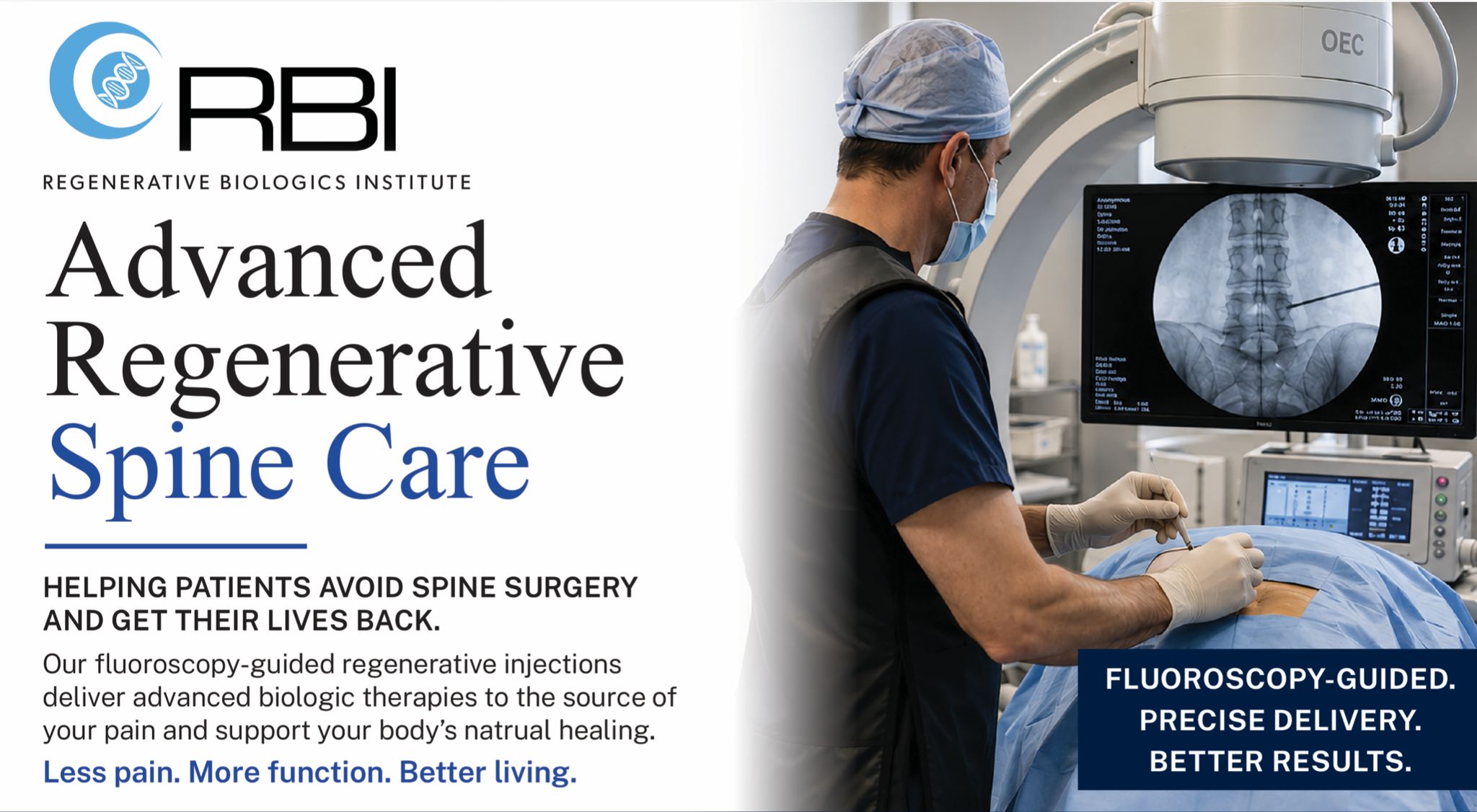 RBI Facebook ad: COULD YOU AVOID SPINE SURGERY?