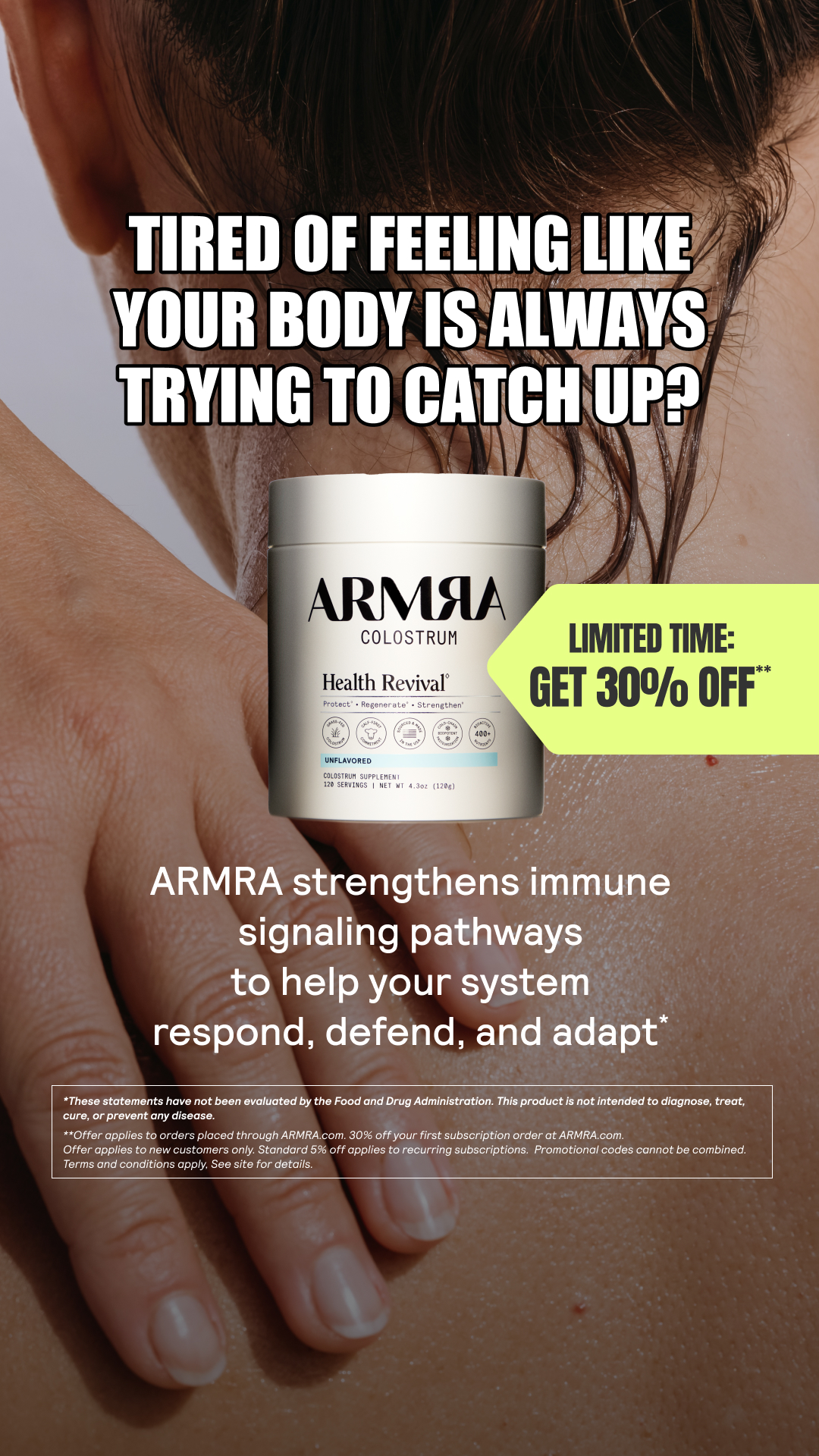 ARMRA Facebook ad