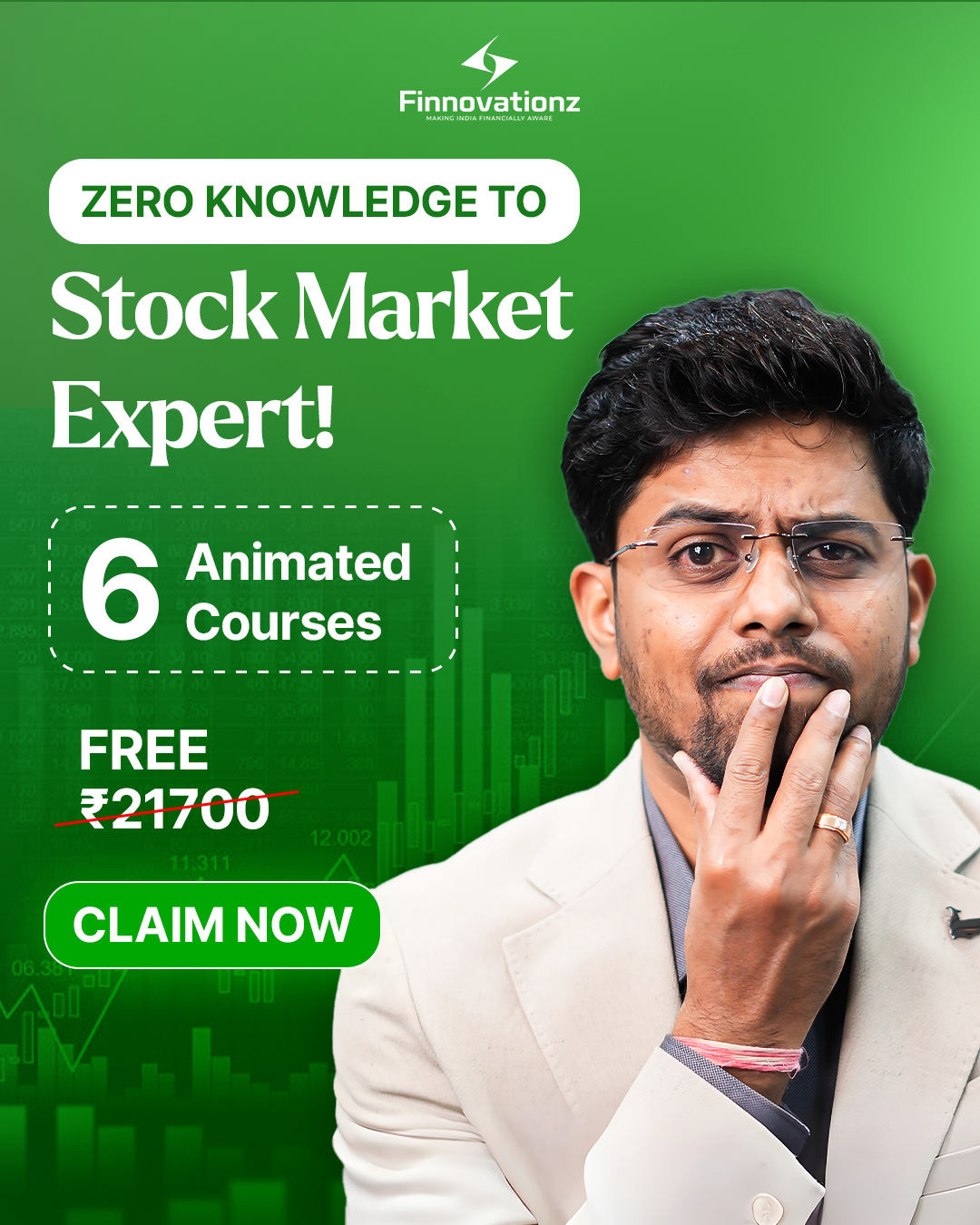 FinnovationZ by Prasad Facebook ad: Free Stock Market Coaching