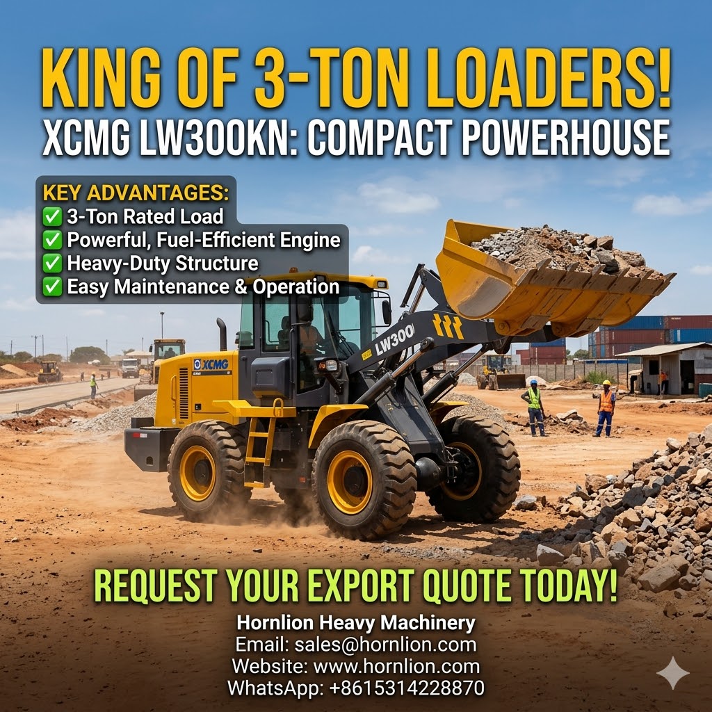 Shandong Hornlion Construction Machinery Facebook ad: Ready to Work: XCMG LW300KN Export Edition!