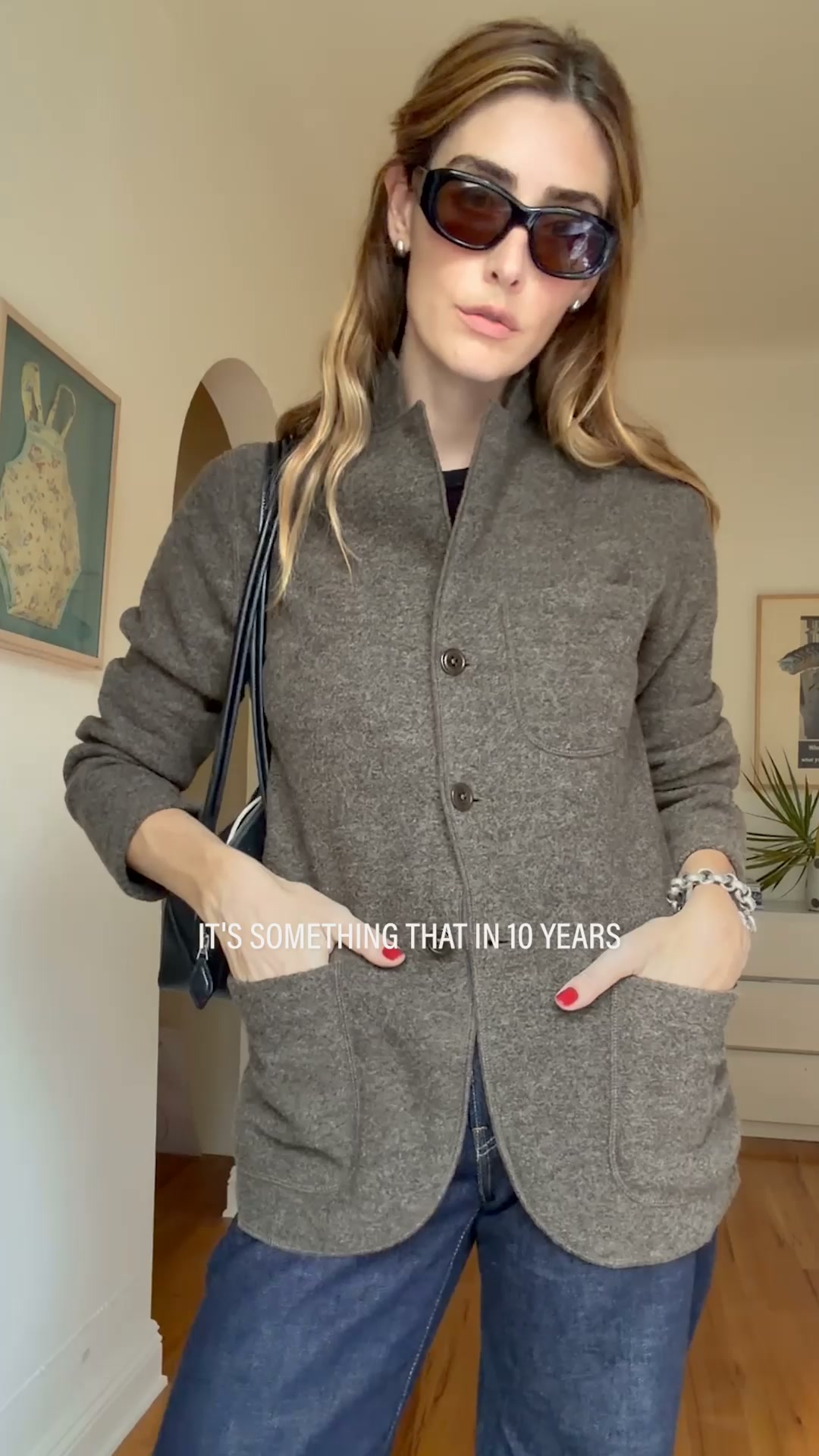 Buck Mason Women's Facebook ad: Felted Wool Chore Coat