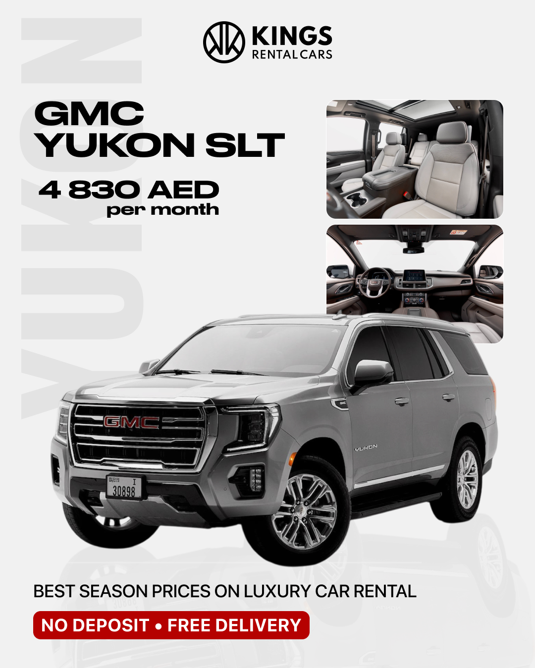 Kings Rental Cars in Dubai Facebook ad