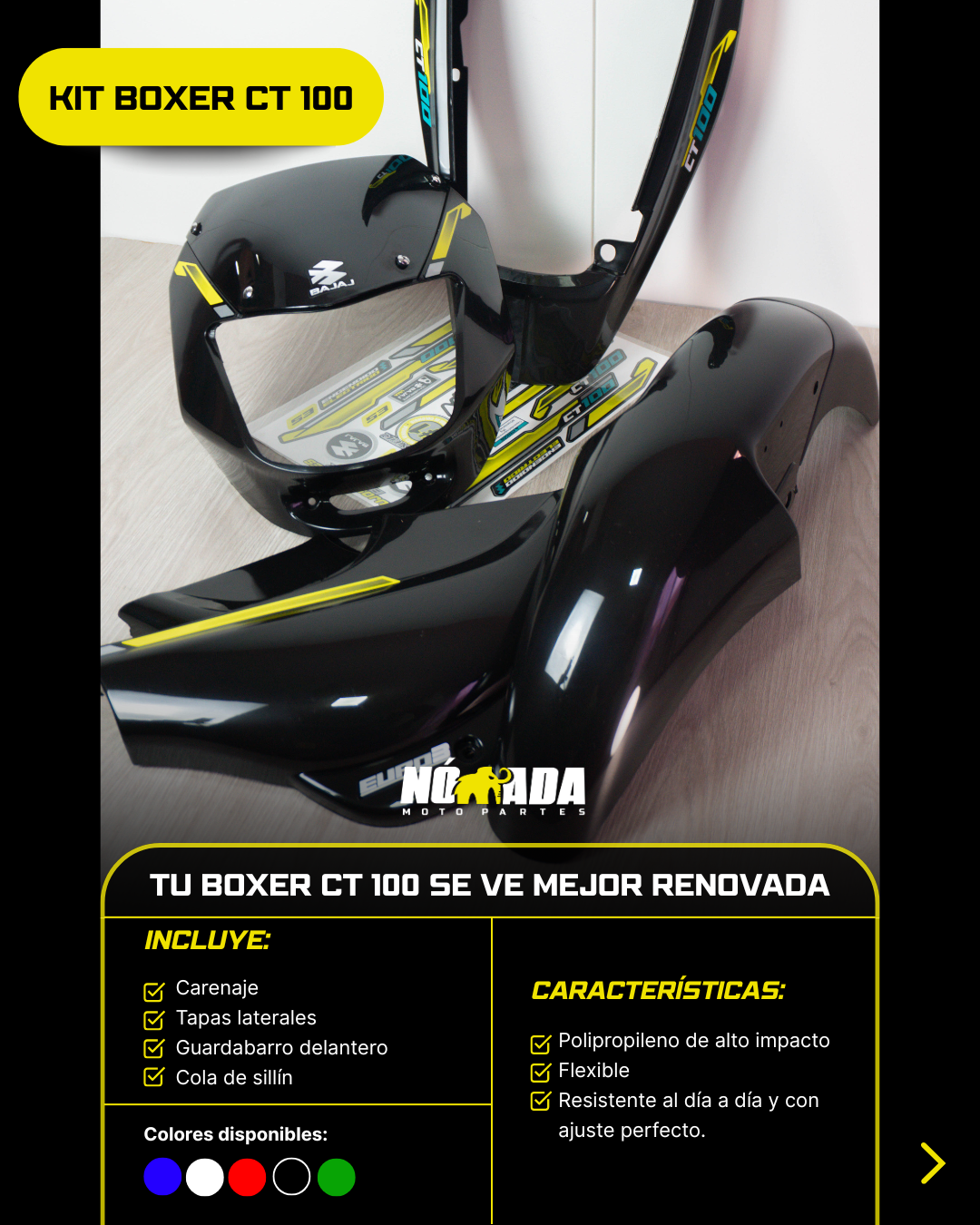 Nómada motopartes Facebook ad: Paga al recibir