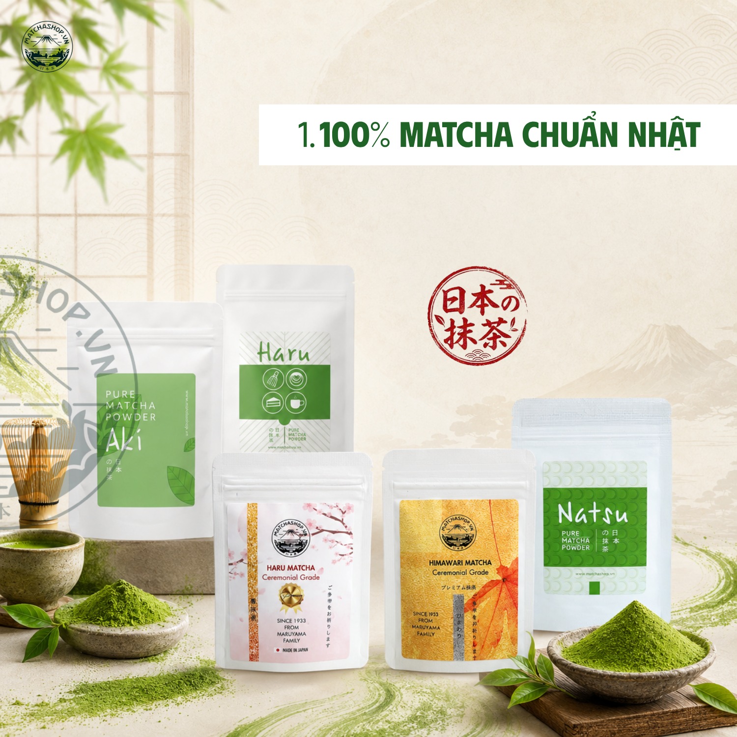 Matchashop Vietnam Facebook ad: Top 10 lý do Matchashop là NCC matcha…