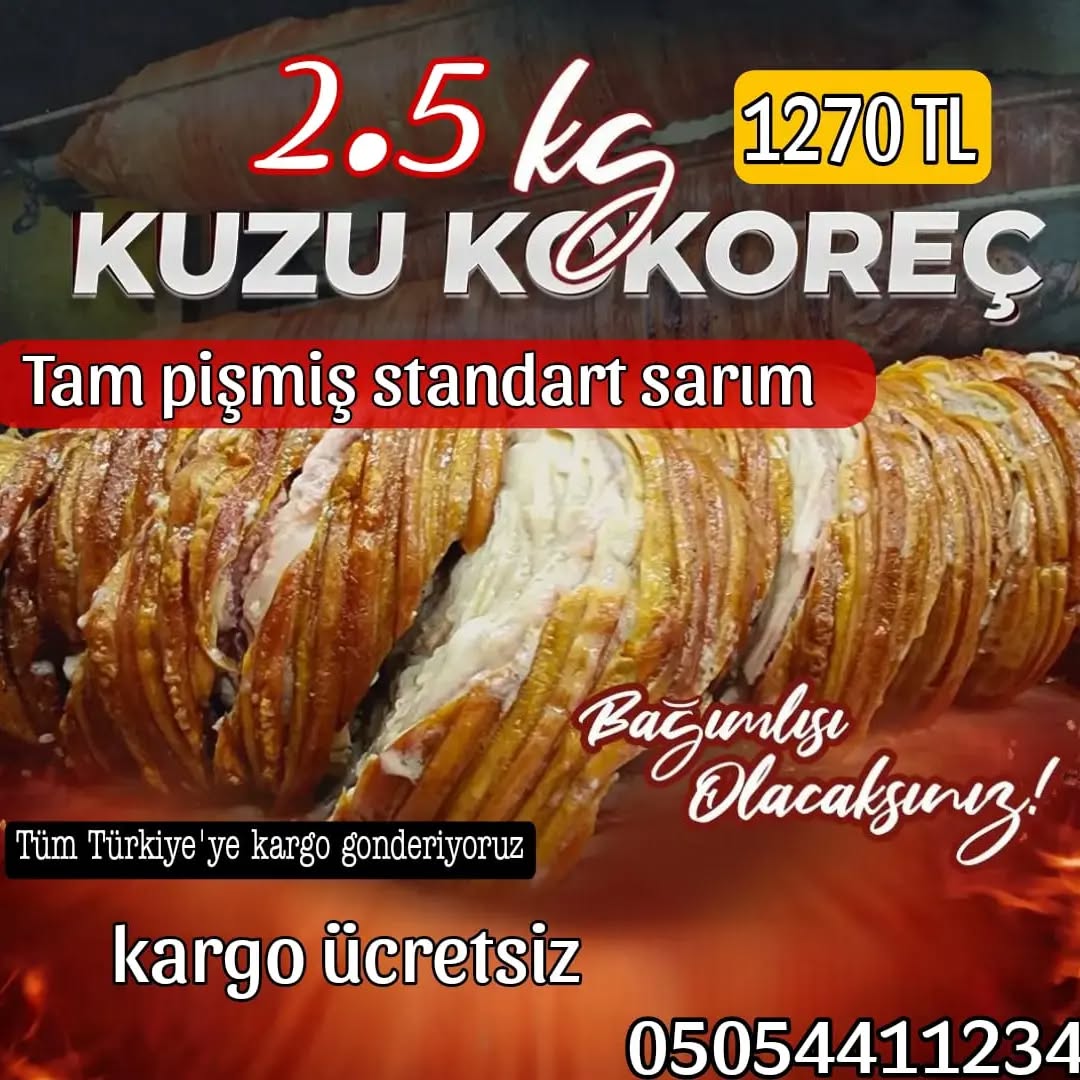 tandir.sut.kuzu.kokorec Facebook ad: Tam pişmiş tandır standart sarım kuzu kokoreç 1…
