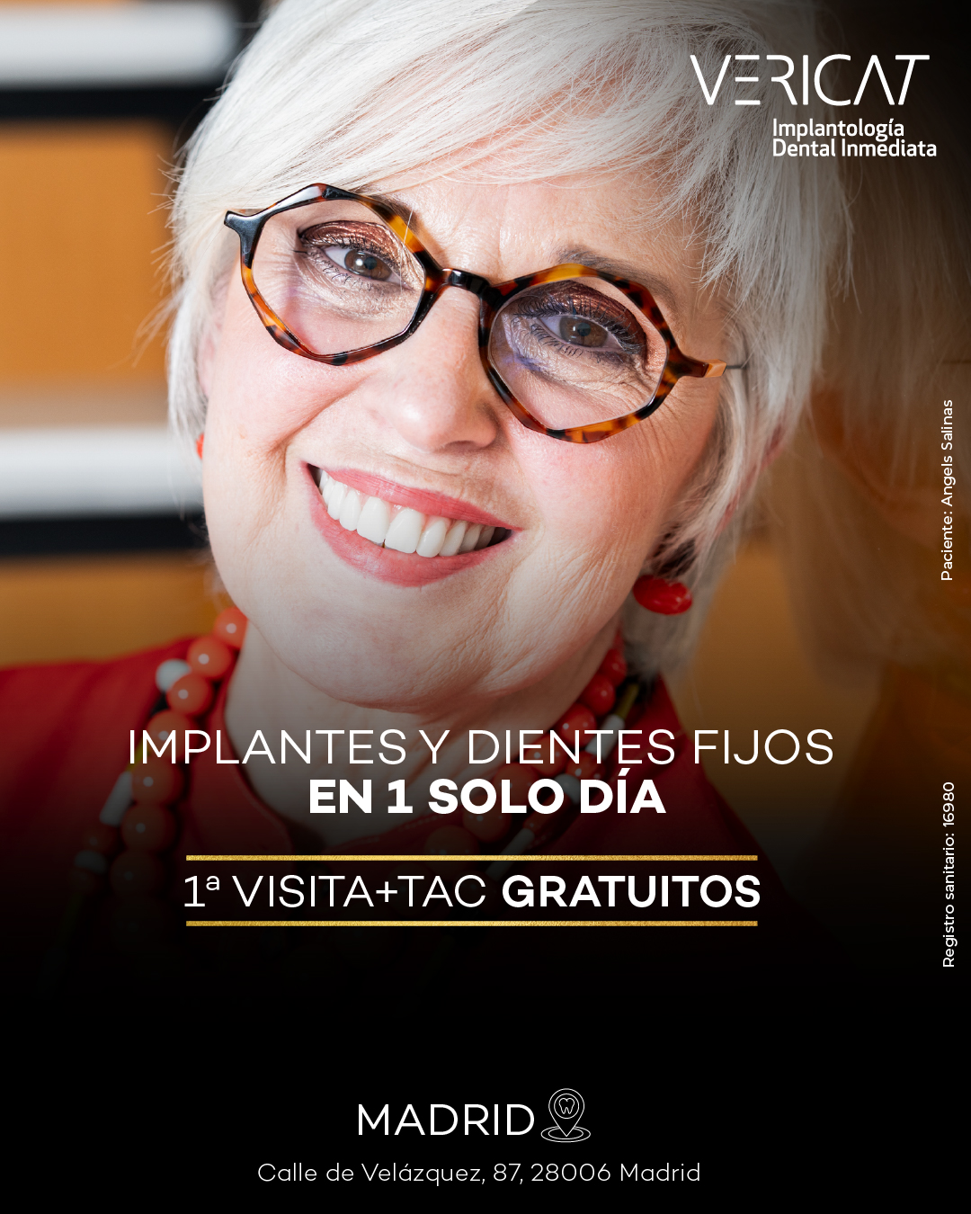 Vericat Implantología Inmediata. Clínica de implantes dentales. Facebook ad: Vericat