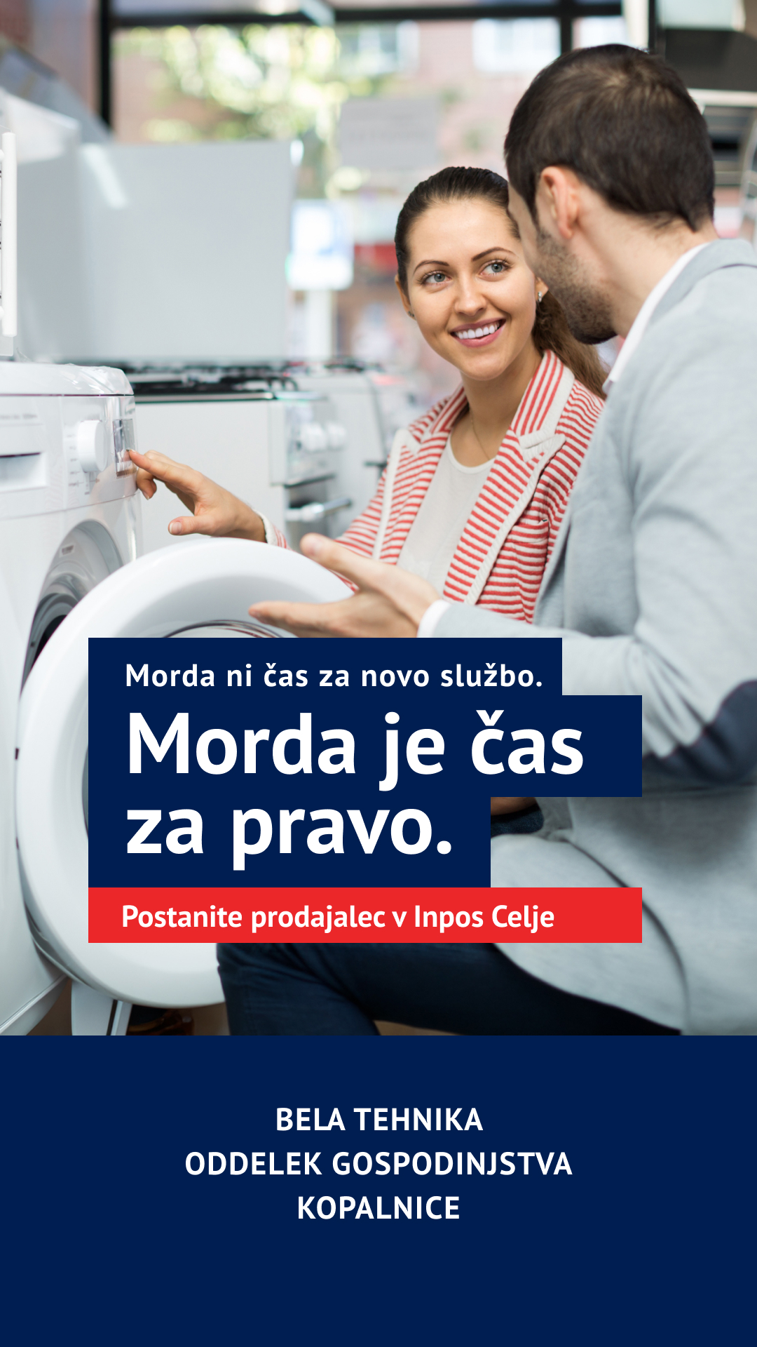 Inpos Facebook ad: Zaposlitev za nedoločen čas