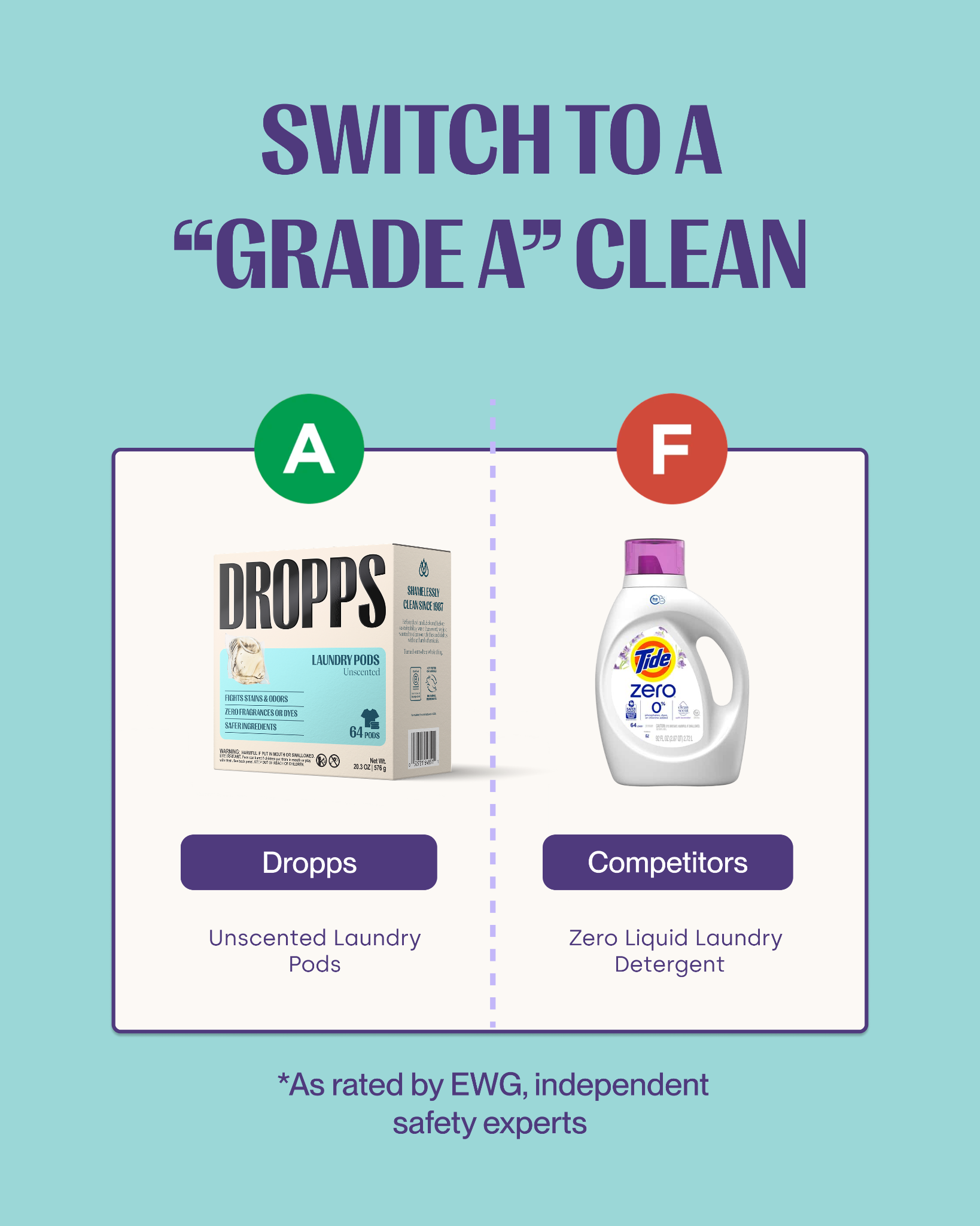 Dropps Facebook ad: Real Homes. Real Clean. 60,000+ Reviews