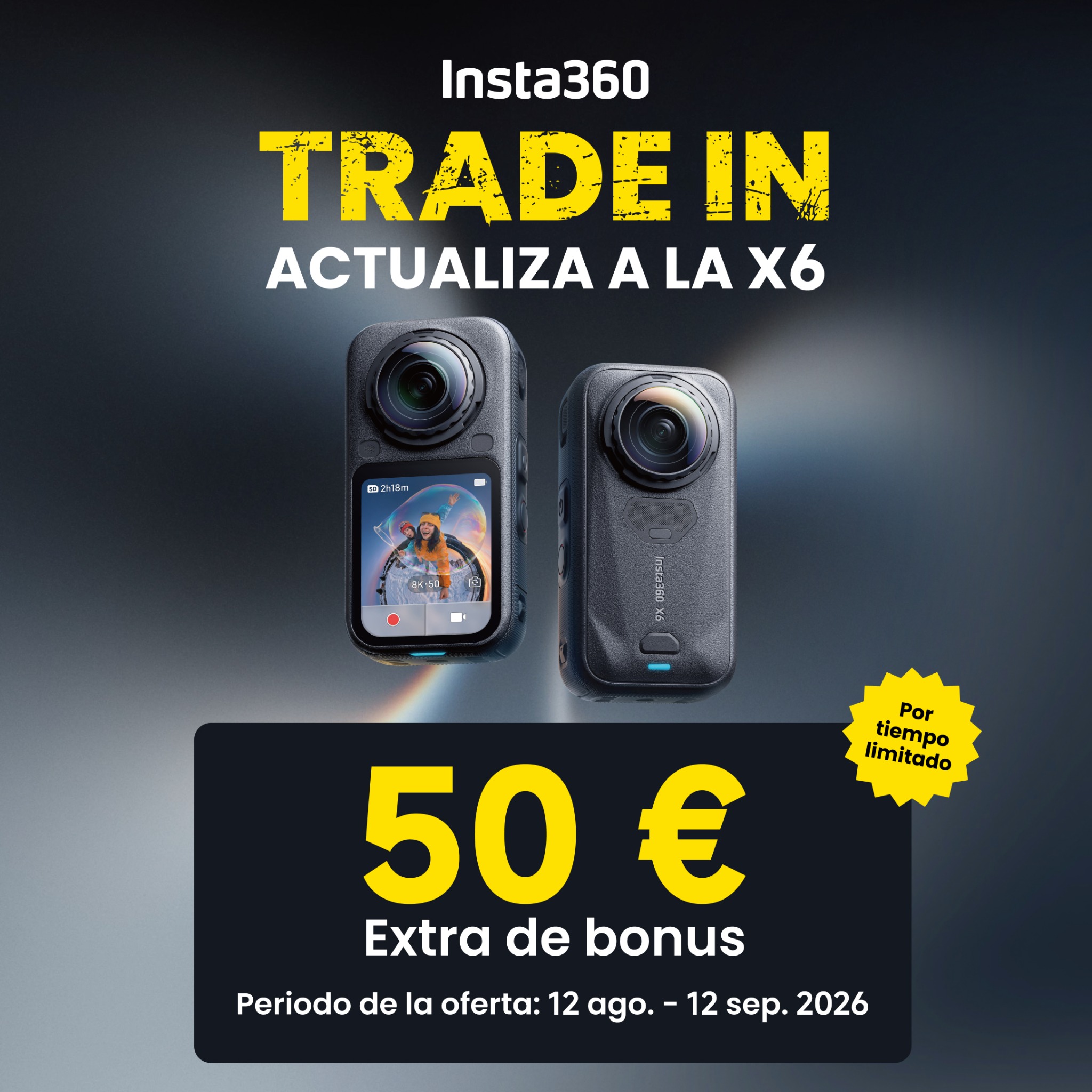 Insta360 Facebook ad: Eintauschen und sparen