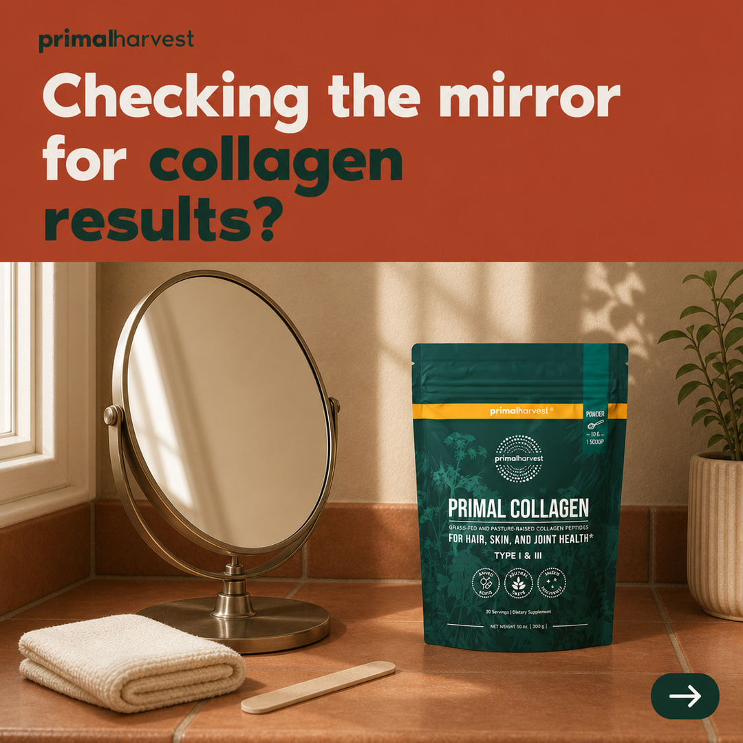 Primal Harvest Facebook ad: Maybe skin is what put collagen on your…