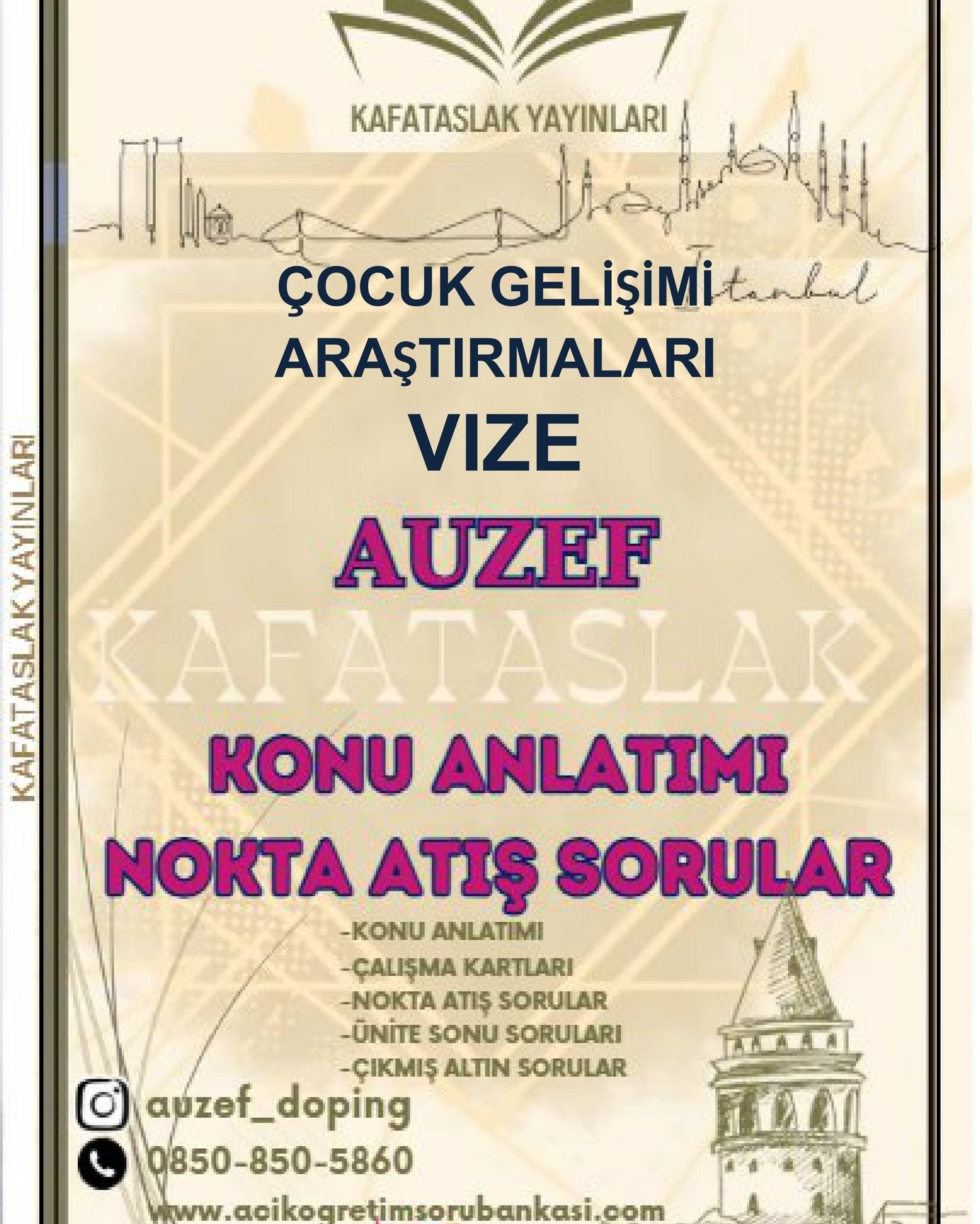 AUZEF Doping Facebook ad: AUZEF Aile Danışmanlığı, VİZE için hazırladığımız kaynağın…