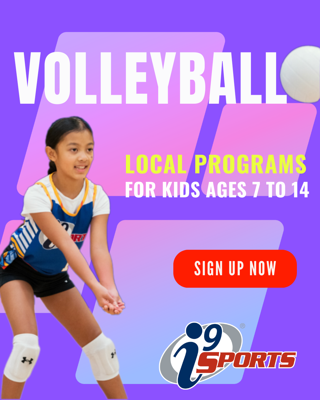 i9 Sports Facebook ad: Try Volleyball This Season