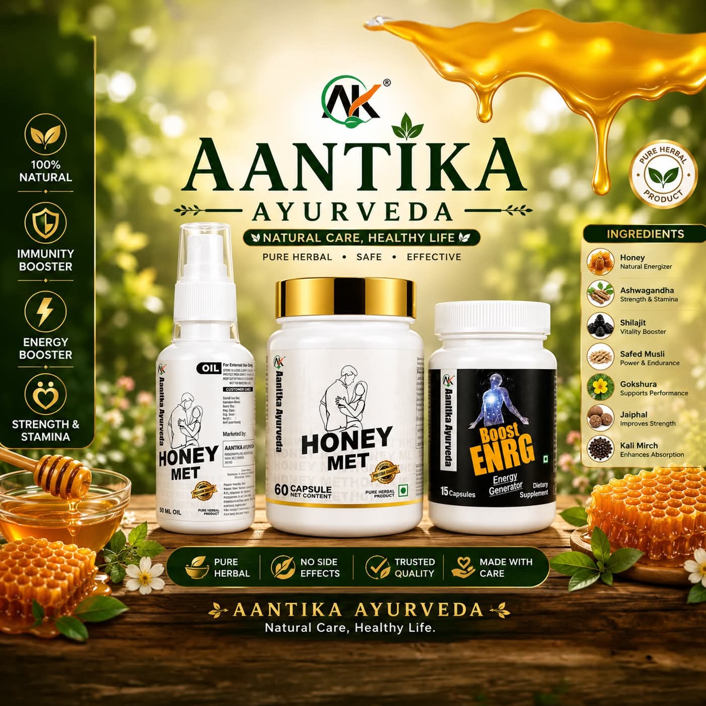 aantikaayurveda Facebook ad: Natural Energy Support Pure Herbal Wellness
