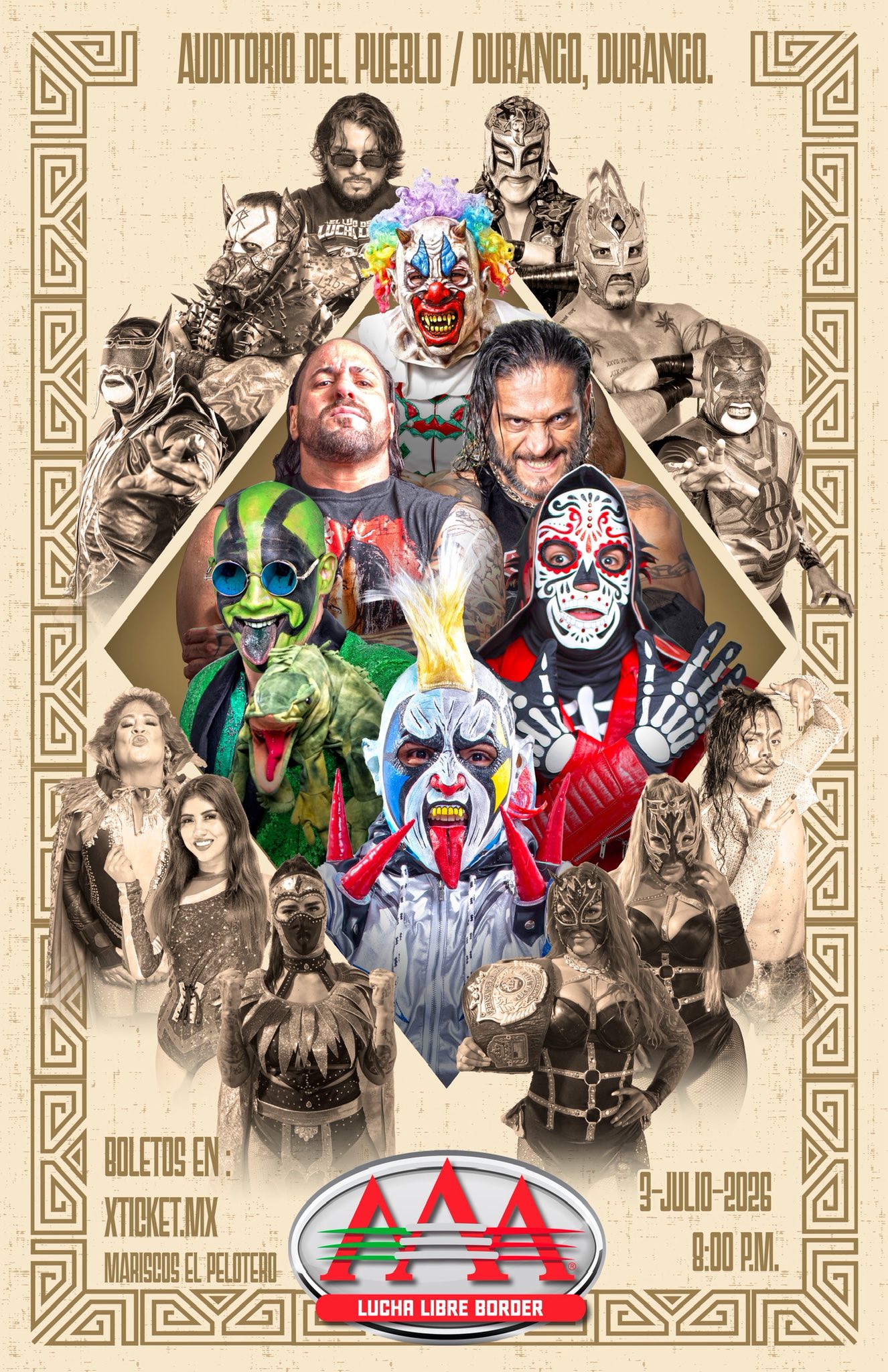 Lucha Libre AAA Border Facebook ad: Durangoooo
