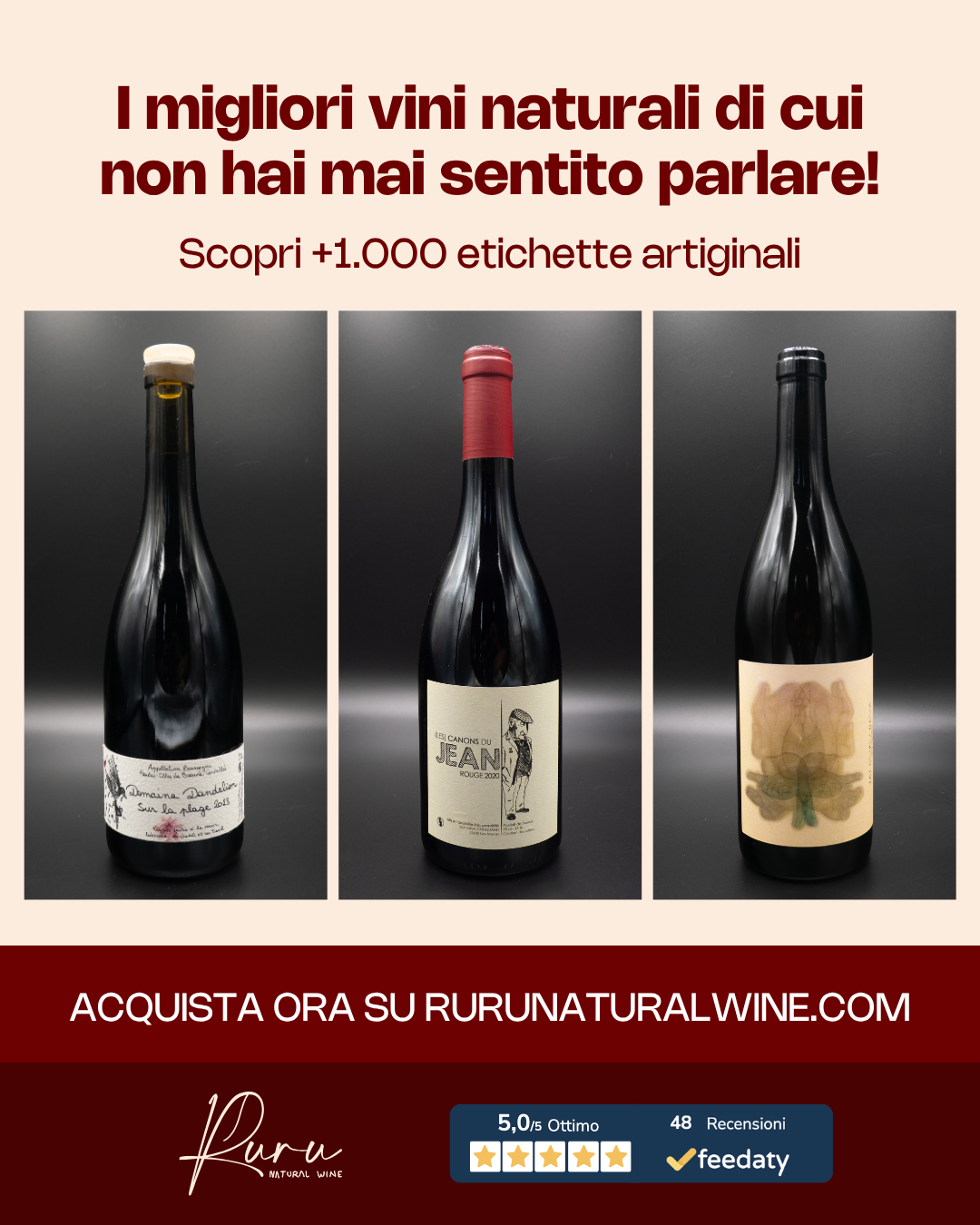 Ruru Natural Wine Facebook ad