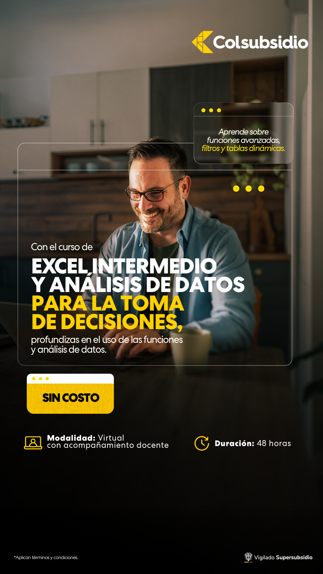 Colsubsidio Facebook ad: Excel para el entorno laboral