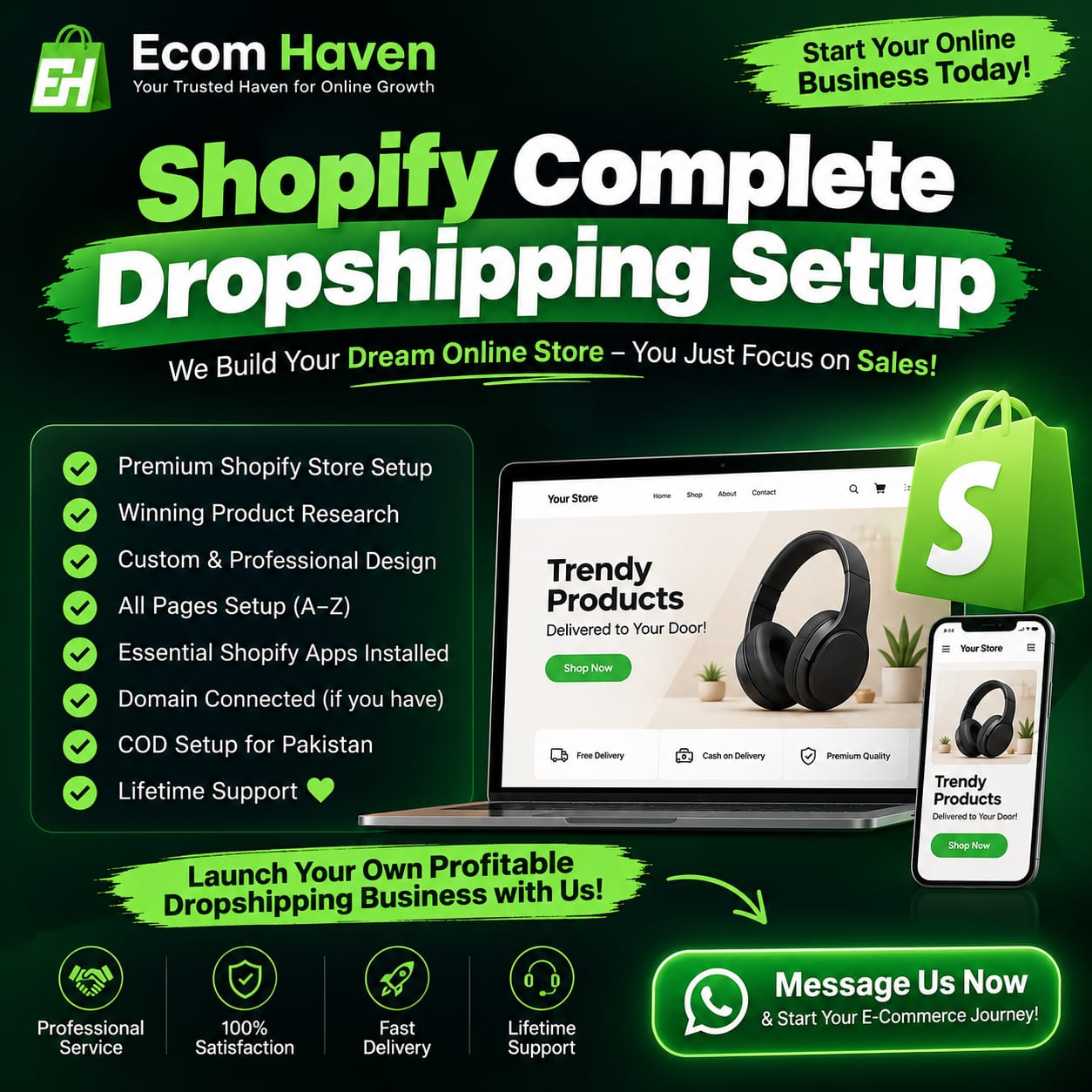 Ecom Haven Facebook ad: Contact Us For Store Setup
