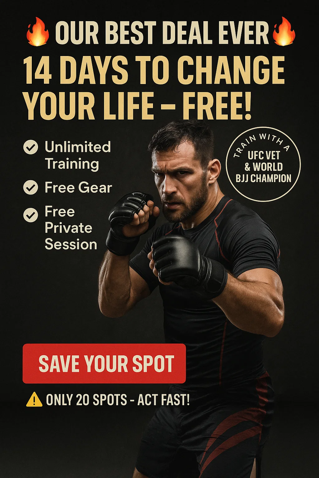Inspire jiu-jitsu academy Facebook ad