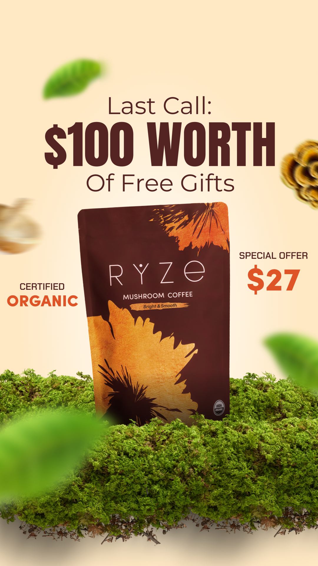 RYZE Superfoods Facebook ad