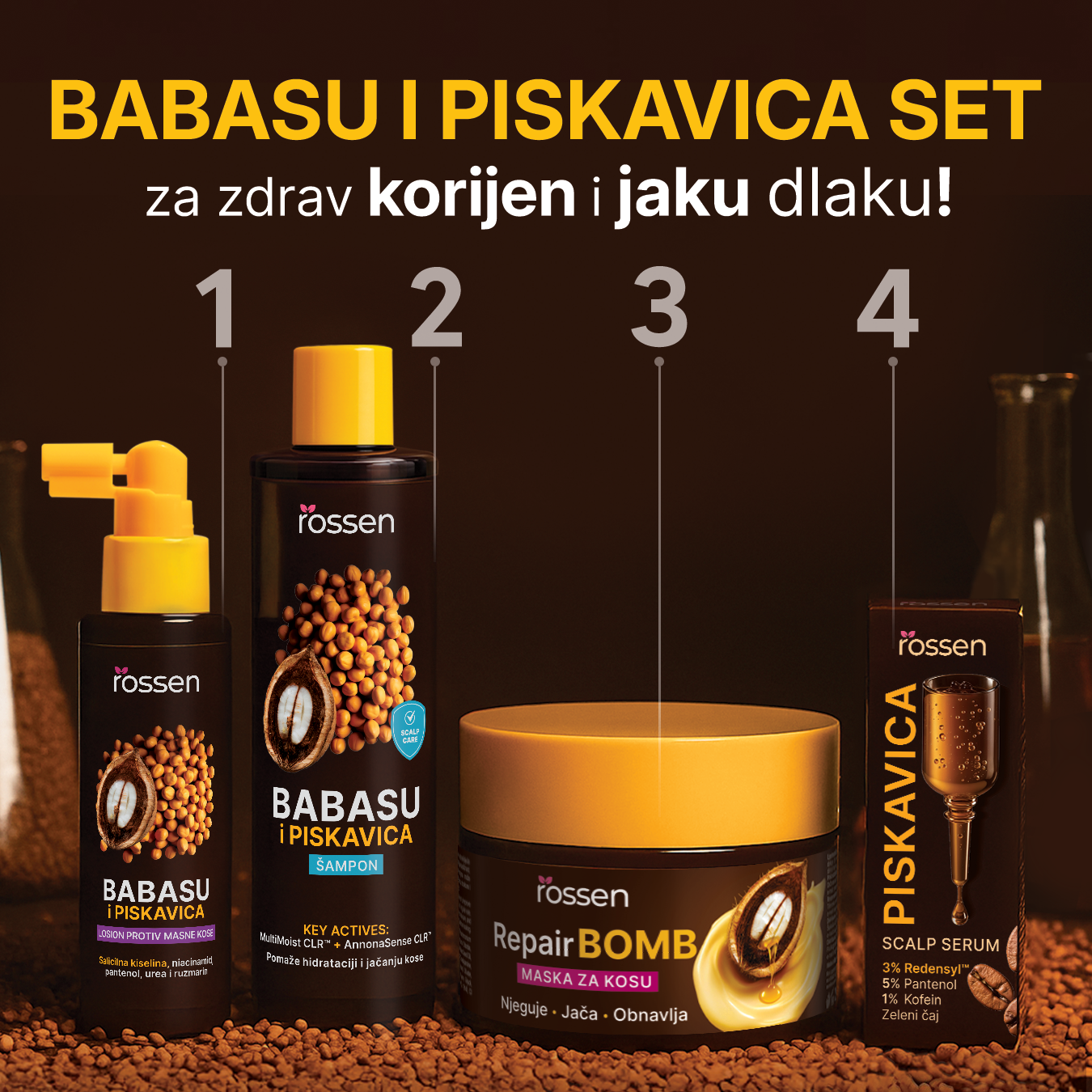 Rossen kozmetika Facebook ad: BABASU i PISKAVICA multivitaminski šampon!