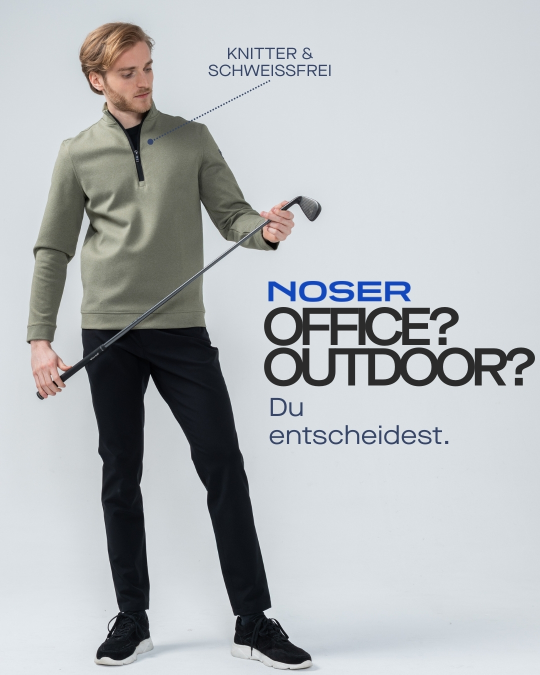 Noser Fashion Facebook ad: Gym Meeting. Ein Hoodie reicht