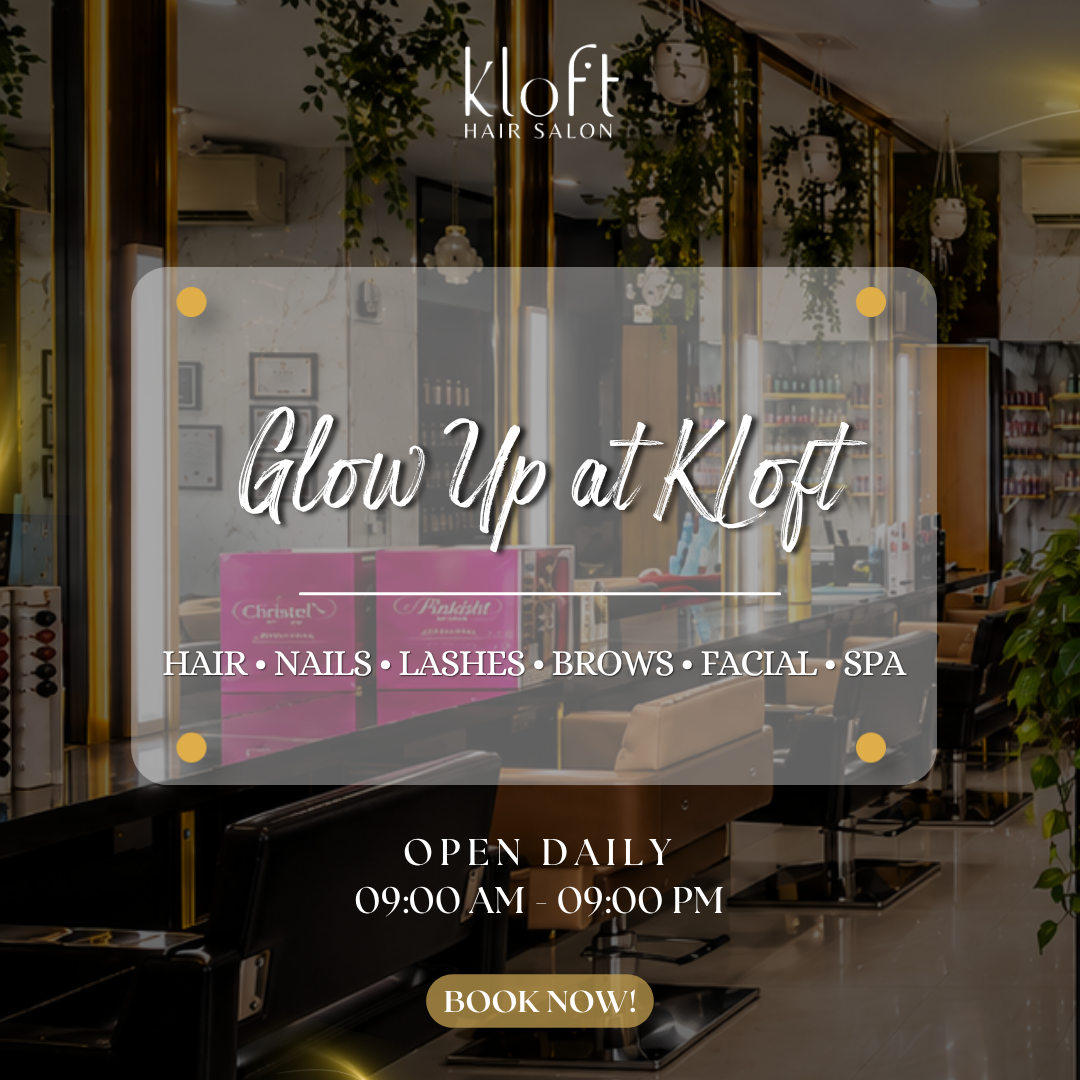 KLOFT HAIR SALON Facebook ad: Your glow up starts at KLoft