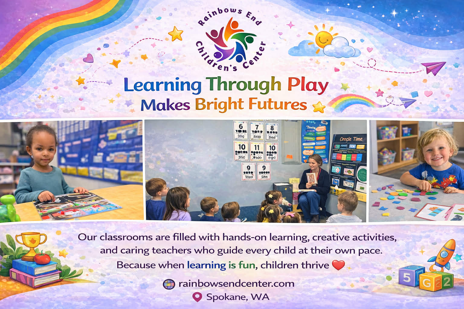 Rainbows End Children’s Center South Facebook ad