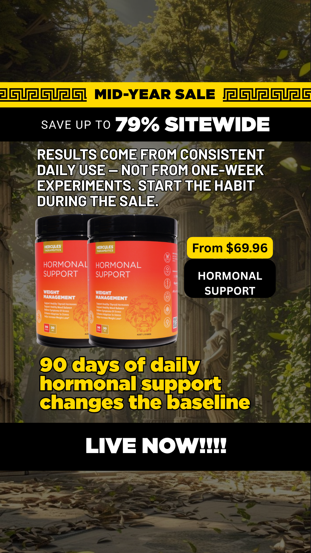 Hercules Supplements Aust Facebook ad