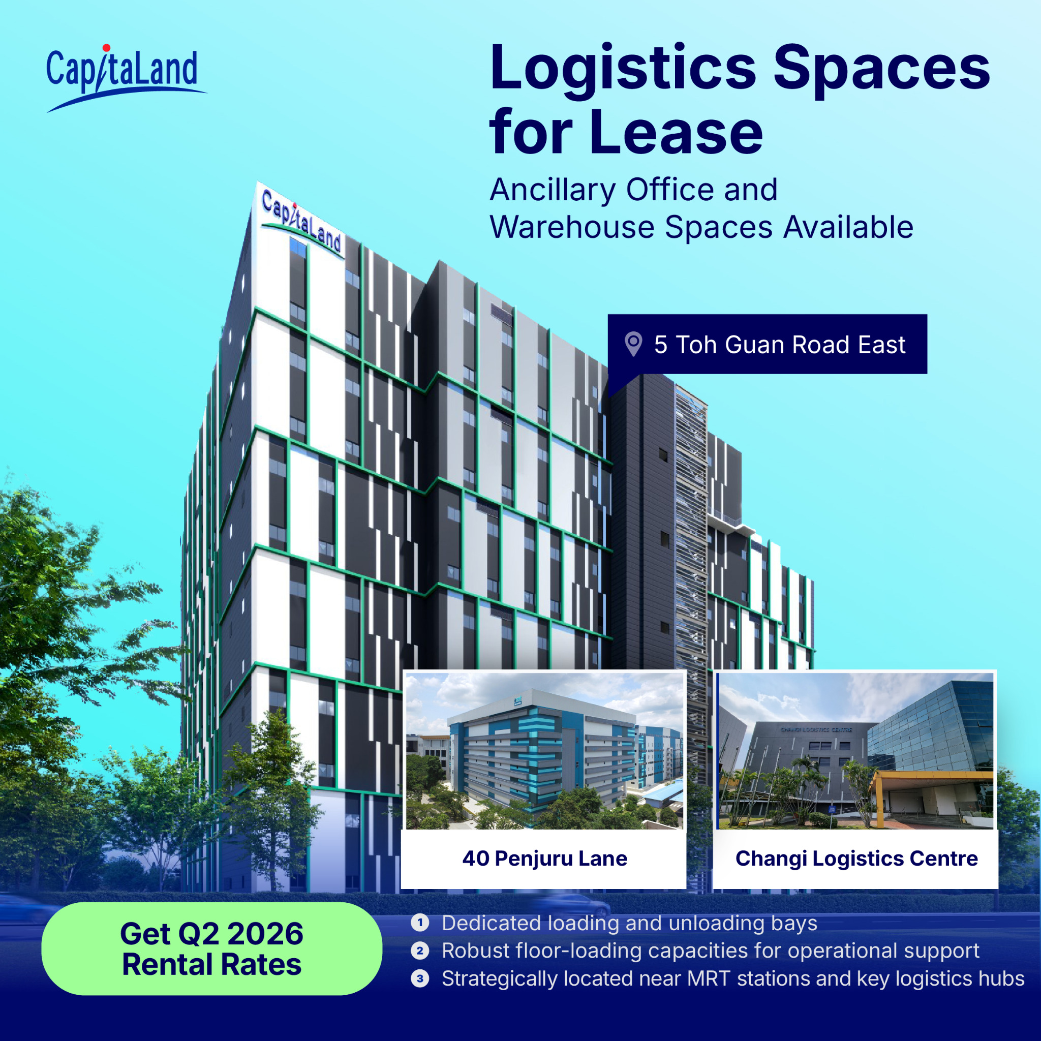 CapitaLand Facebook ad: Get Q2 2026 Rental Rates