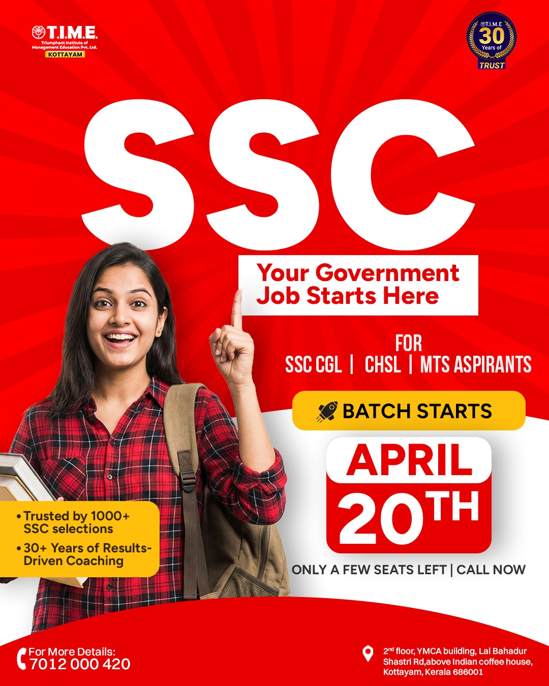 TIME Kottayam Facebook ad: Crack SSC with Experts!