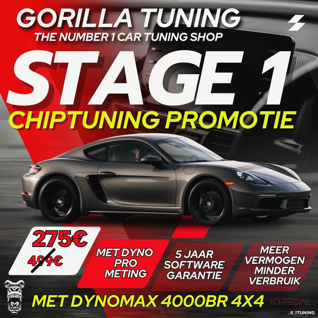 Gorilla Chiptuning Center België, professionele chiptuning op maat. Facebook ad