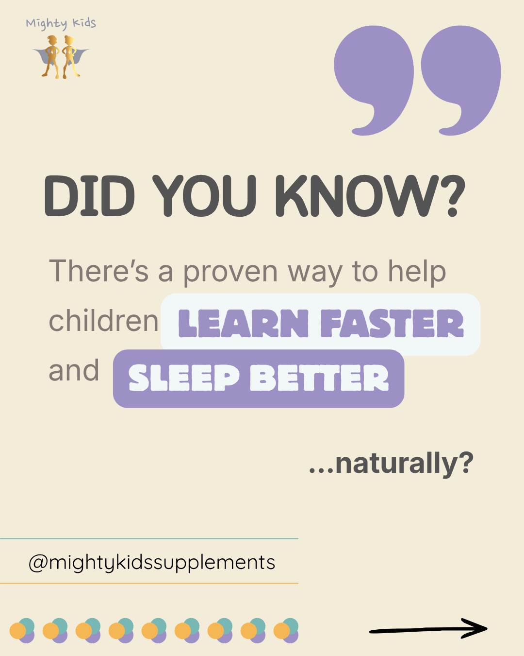 Mighty Kids Facebook ad