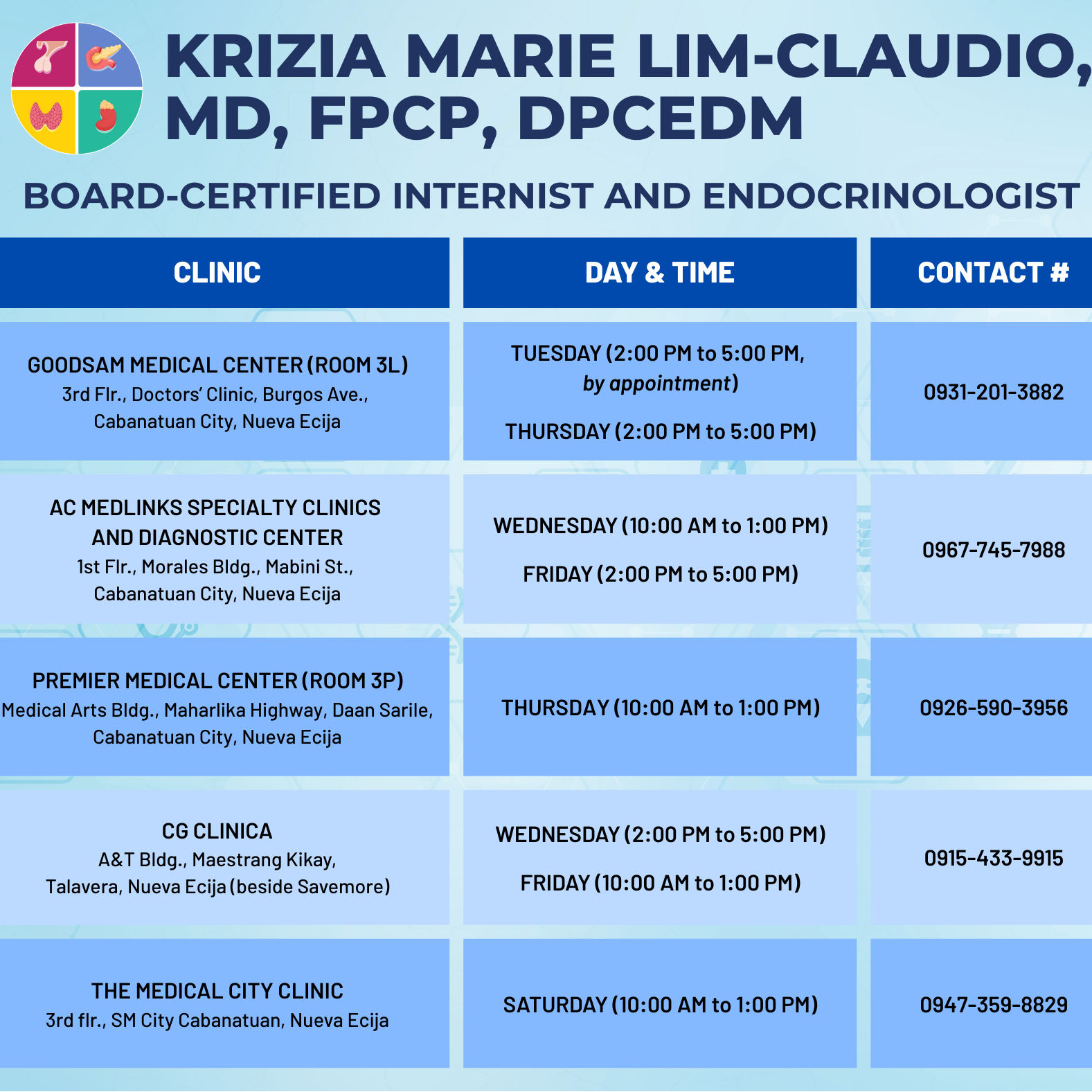 Dr. Krizia Marie Lim Claudio - Endocrine, Diabetes, and Thyroid Specialist Facebook ad