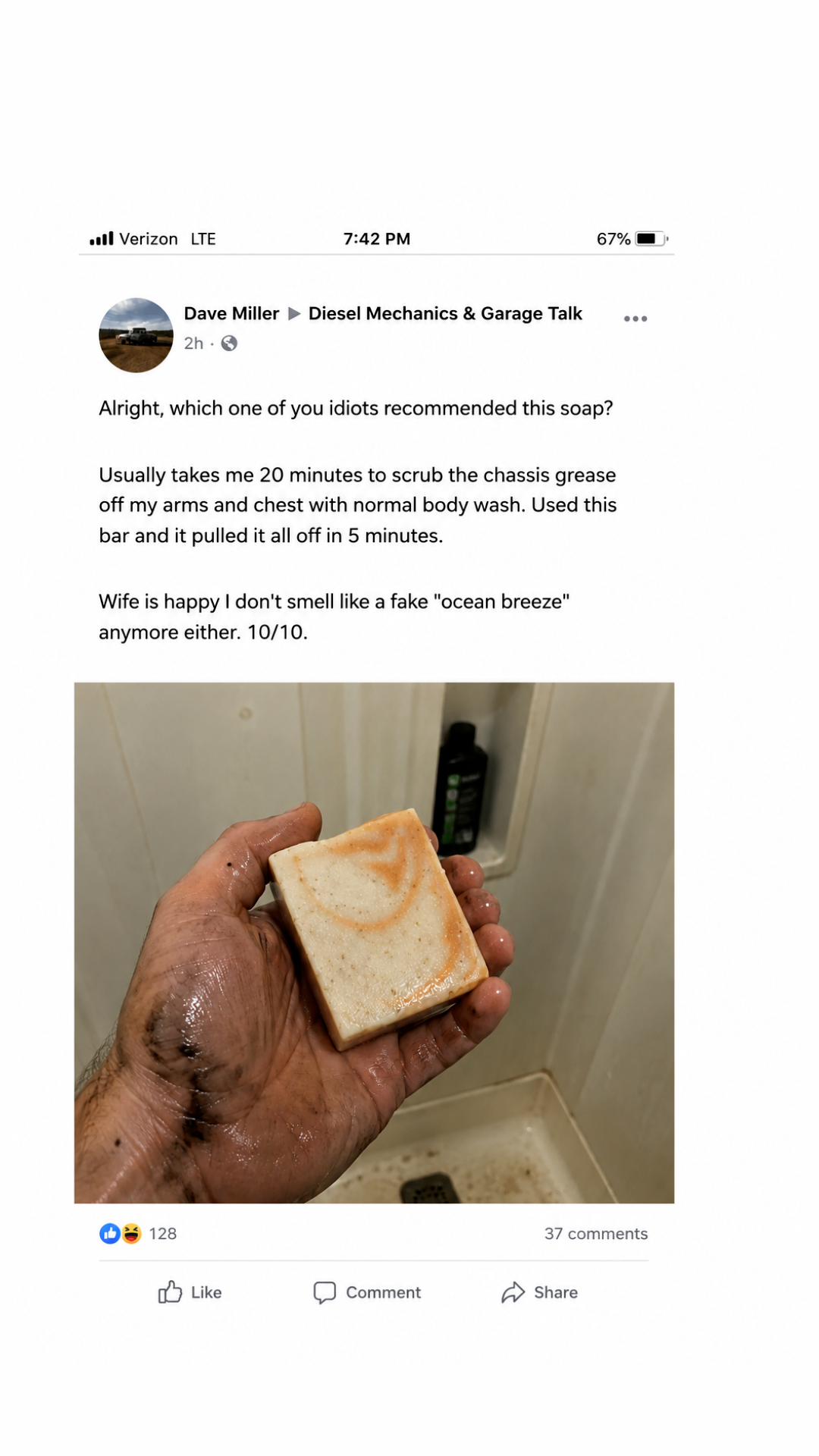 The Black Stuff Facebook ad