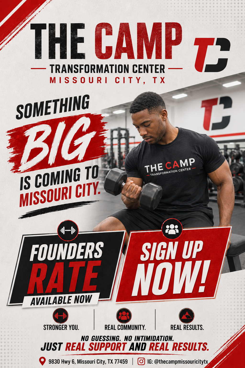 The Camp Transformation Center - Missouri City, TX Facebook ad: Join today before the Founders Rate is gone!