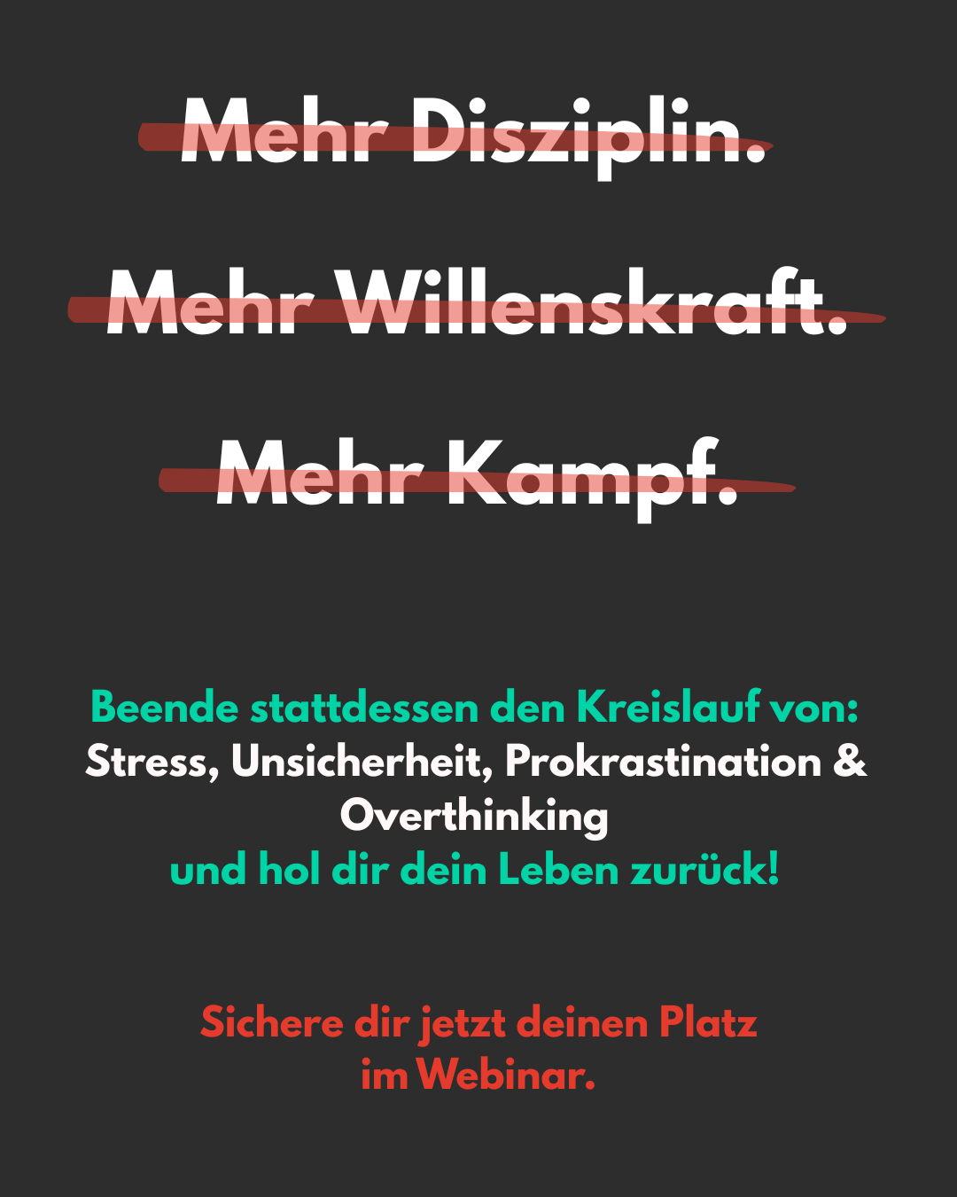 Jens Heuchemer Facebook ad: Du bist nicht faul - du steckst im Kreislauf.
