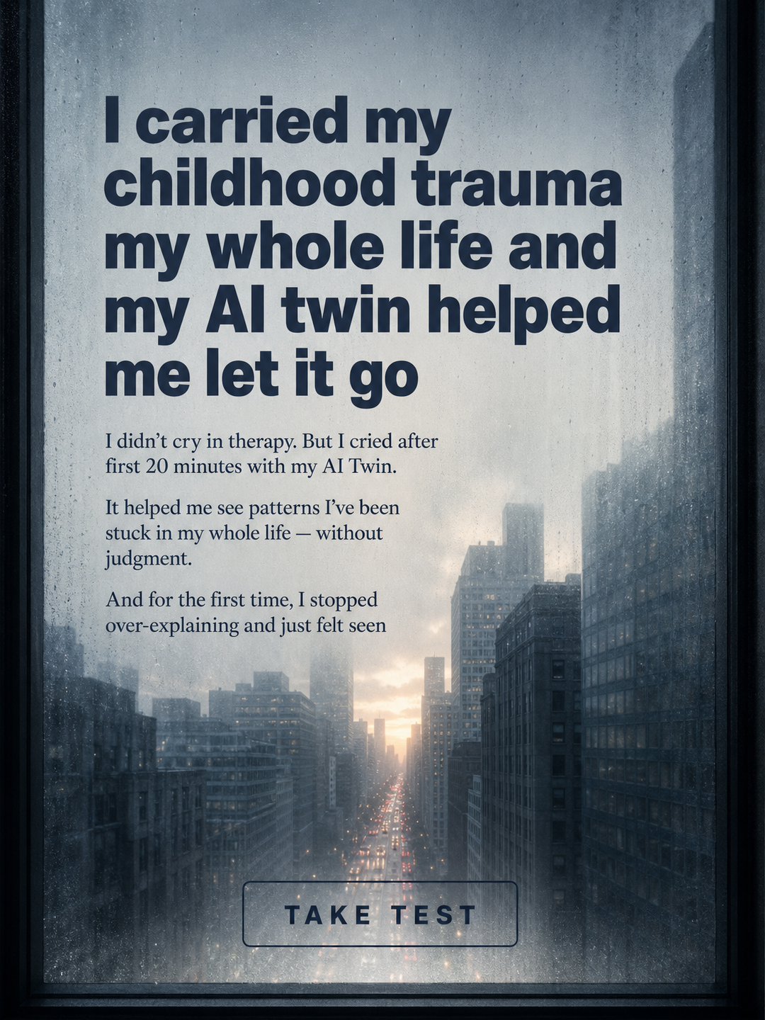 Copymind: AI twin for therapy Facebook ad