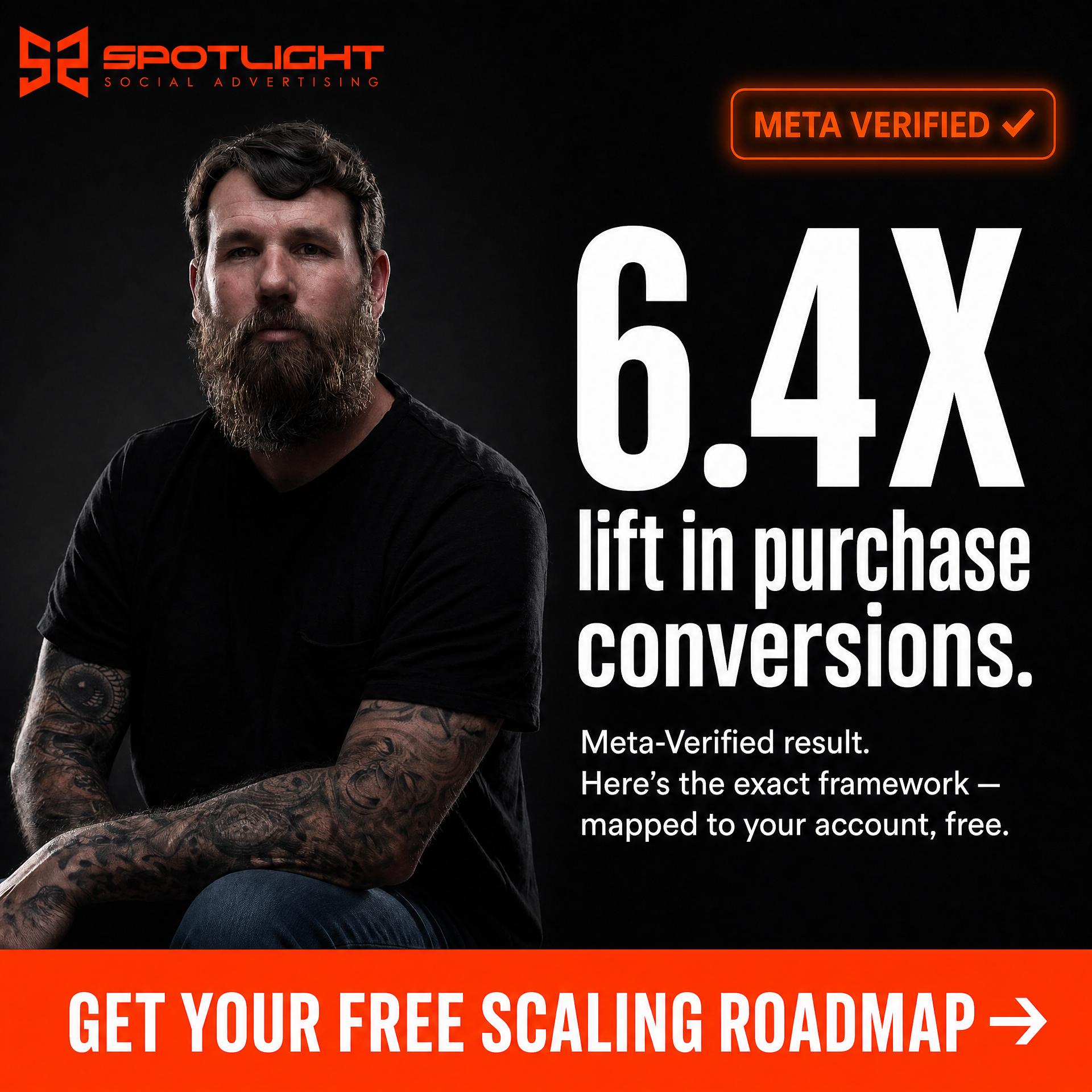 Spotlight Social Advertising Facebook ad: Get a Custom Meta Ads Scaling Roadmap