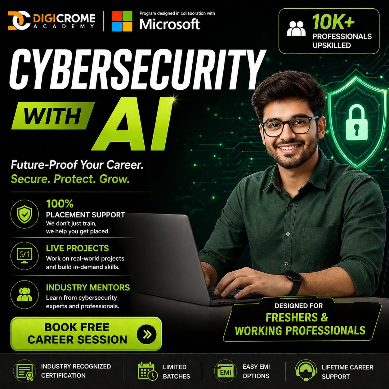 AI Cybersecurity Specialist Facebook ad: Become an AI Cybersecurity Expert in Just 9 Months…