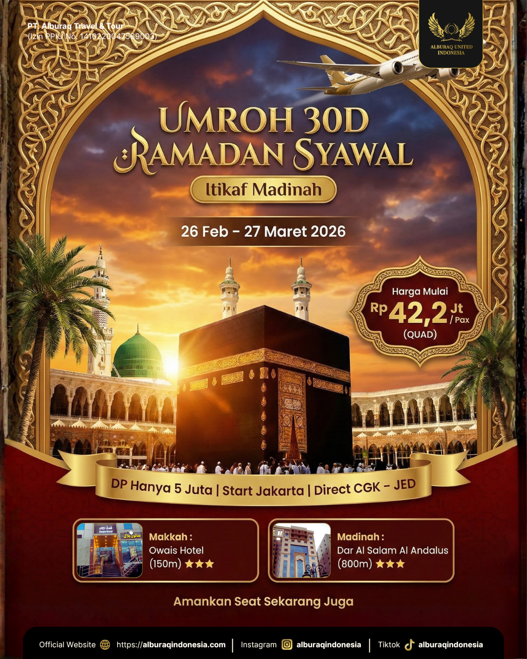 Alburaq Indonesia Facebook ad: Umroh 30 Hari Ramadhan!