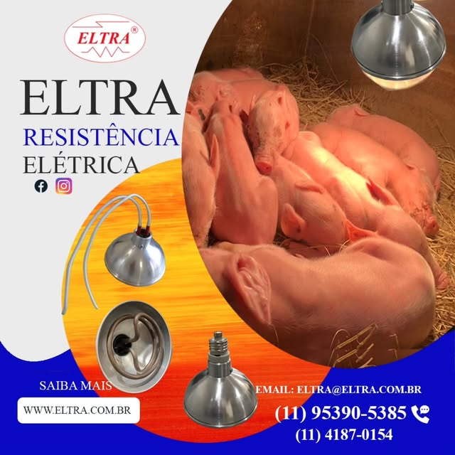 Eltra Resistência Elétrica Facebook ad: Resistência refletora de calor com campânula de alumínio.