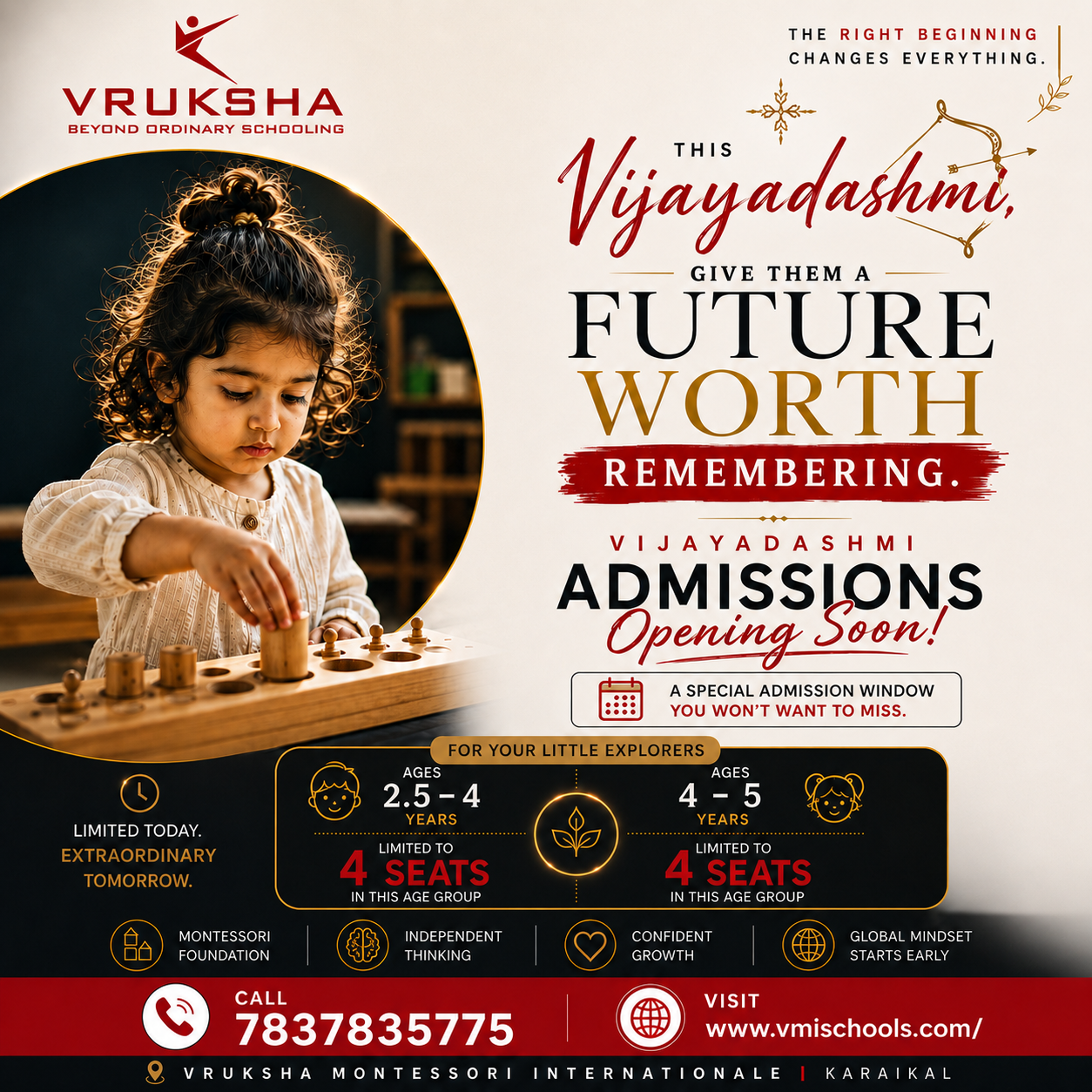 Vruksha Montessori Internationale School - Karaikal Facebook ad: DO YOU KNOW HOW YOUR CHILD IS GROWING.