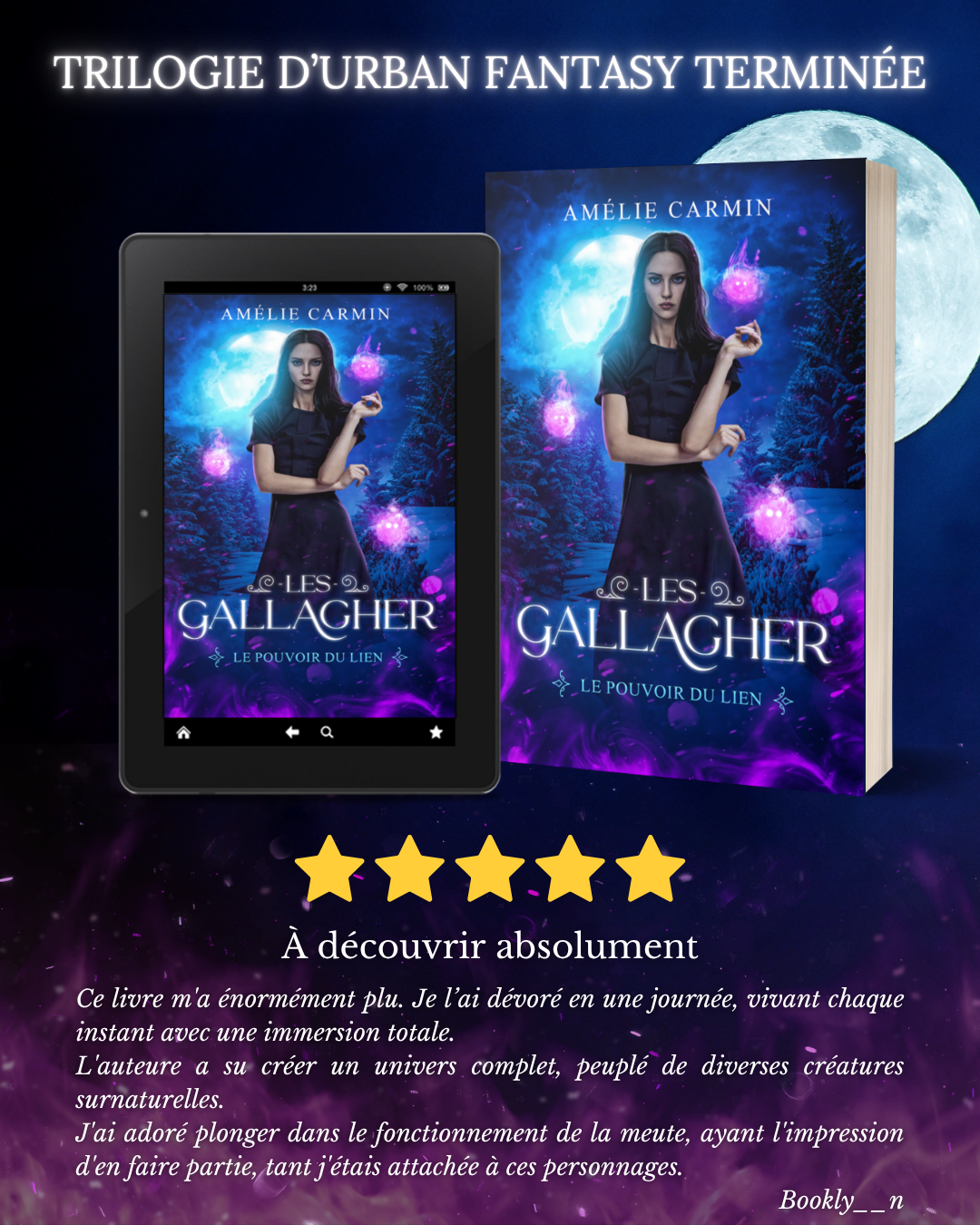 Amélie Carmin Facebook ad: La trilogie enfin complète!
